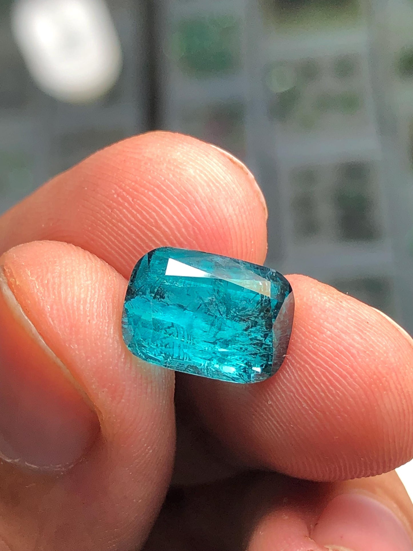 6.80 CTs indigo tourmaline faceted natural