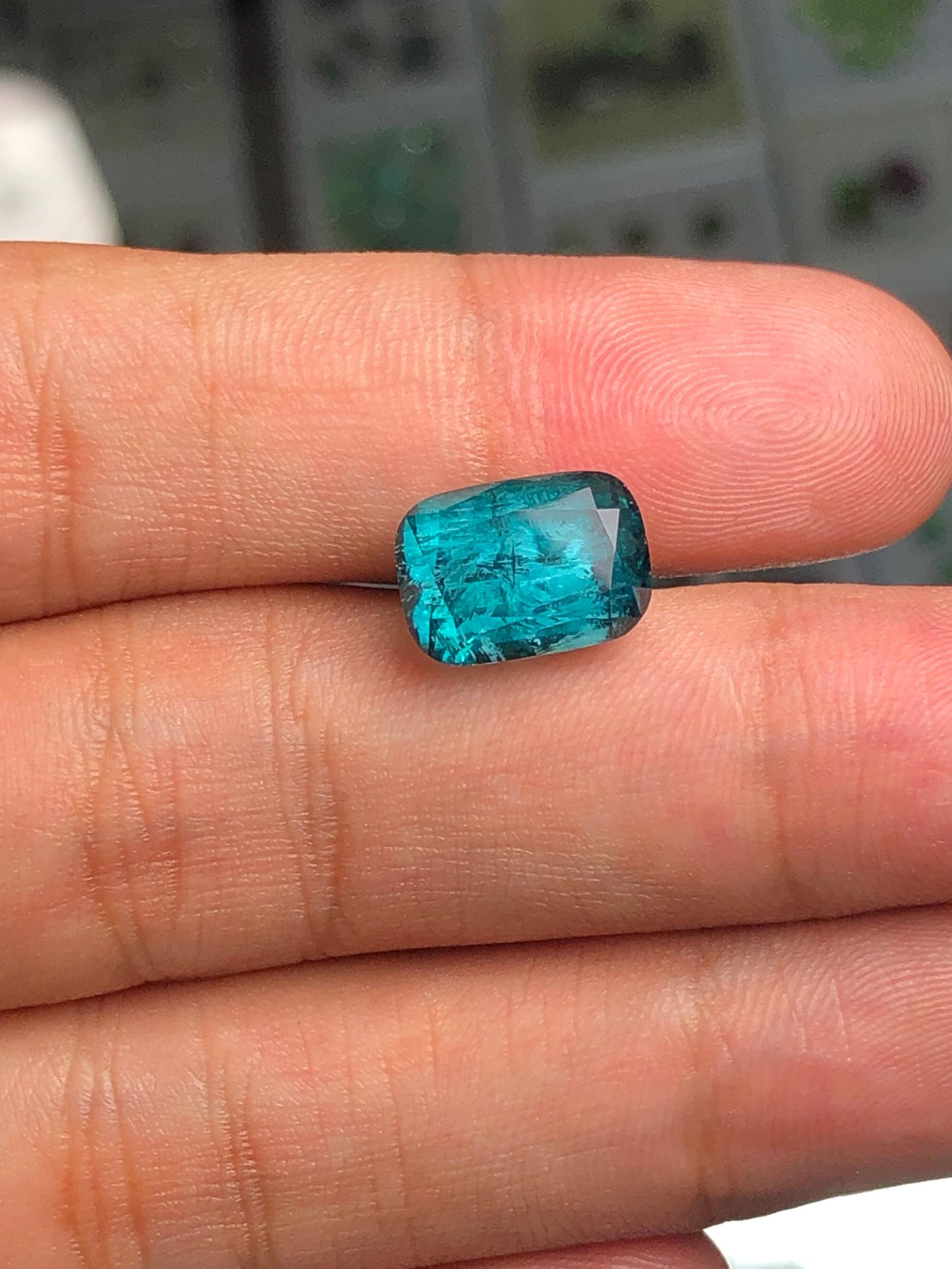 6.80 CTs indigo tourmaline faceted natural