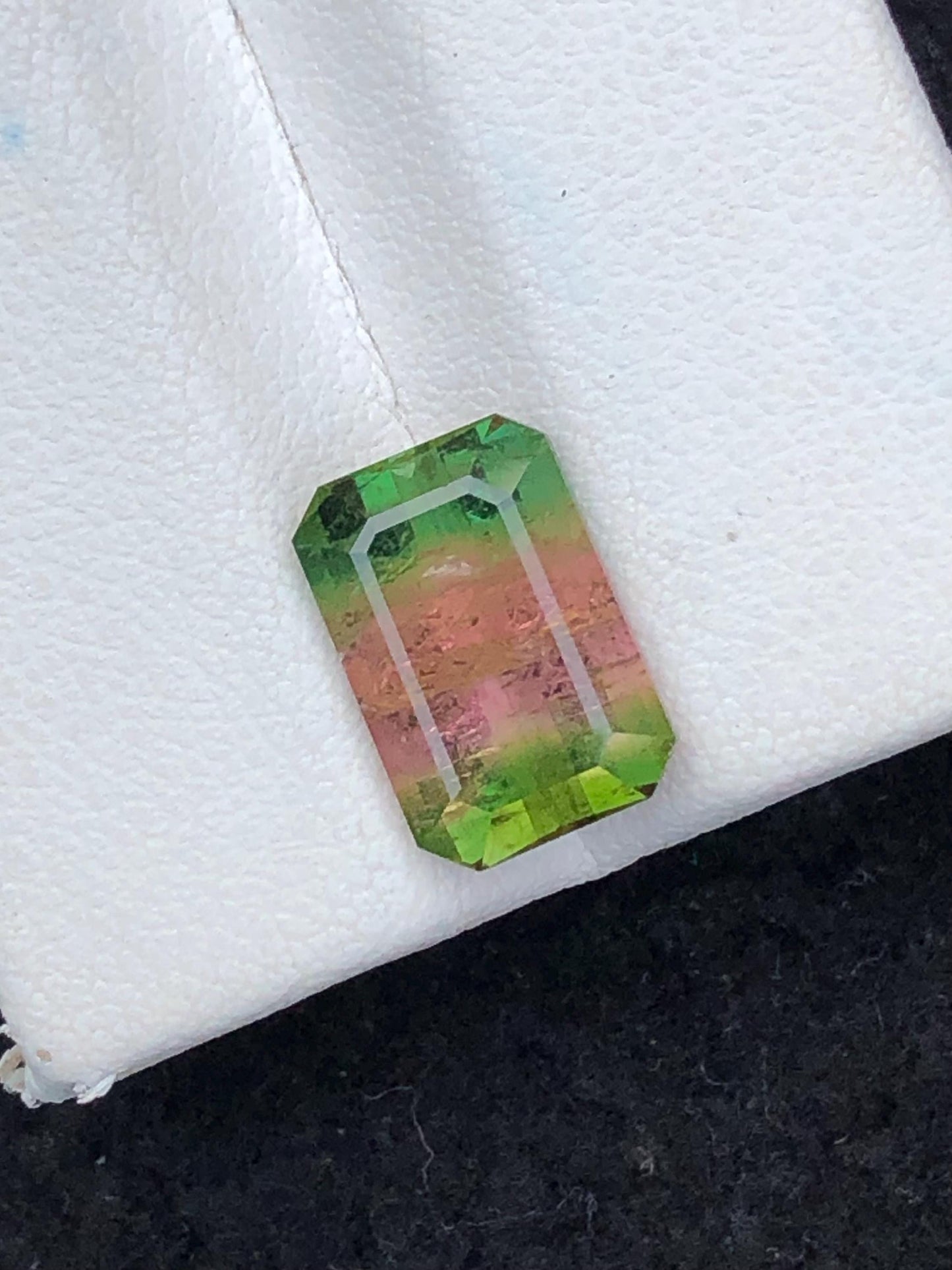 4.30 CTs watermelon tourmaline natural faceted