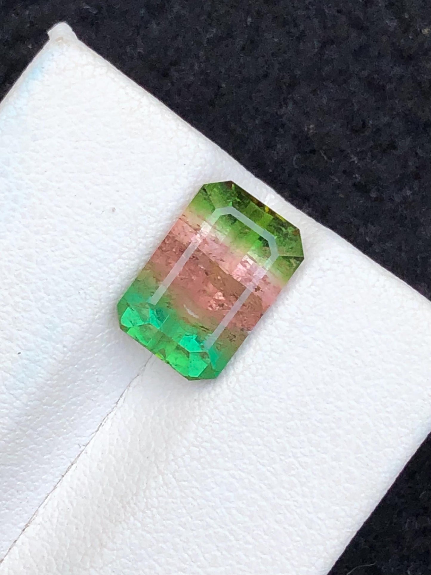 4.30 CTs watermelon tourmaline natural faceted