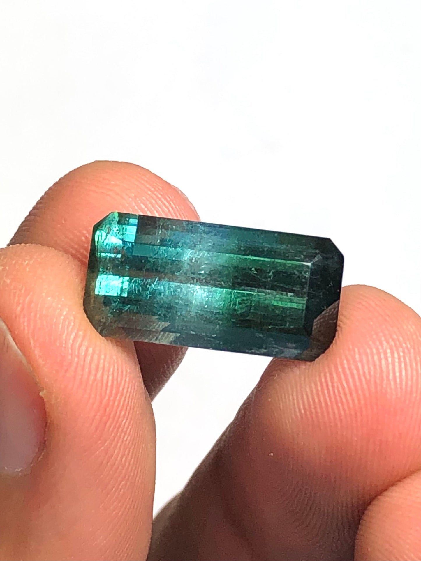 Bi colour tourmaline 9.40 carat natural origin Afghanistan