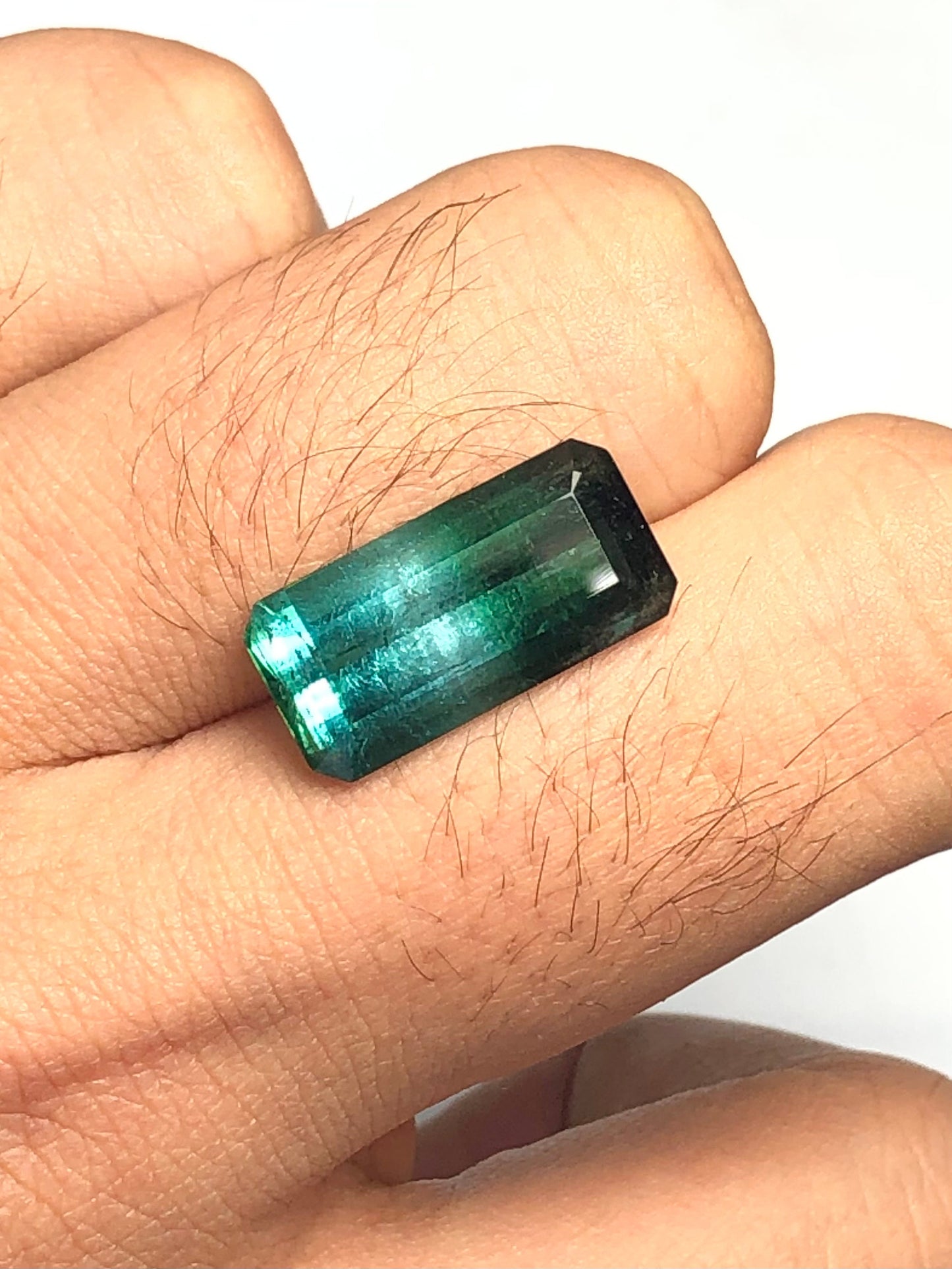 Bi colour tourmaline 9.40 carat natural origin Afghanistan