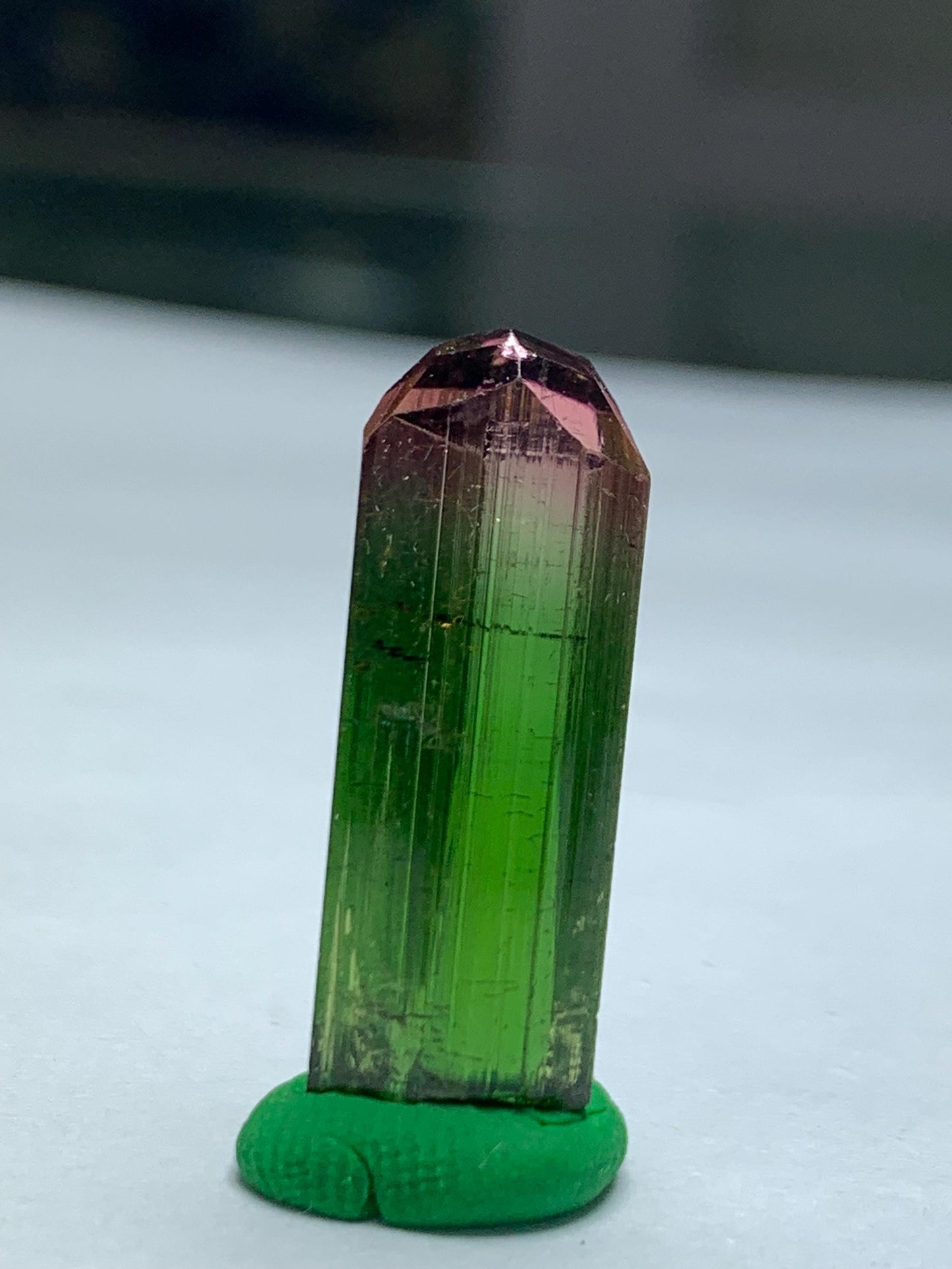 15.60 CTs bi colour terminated tourmaline crystal