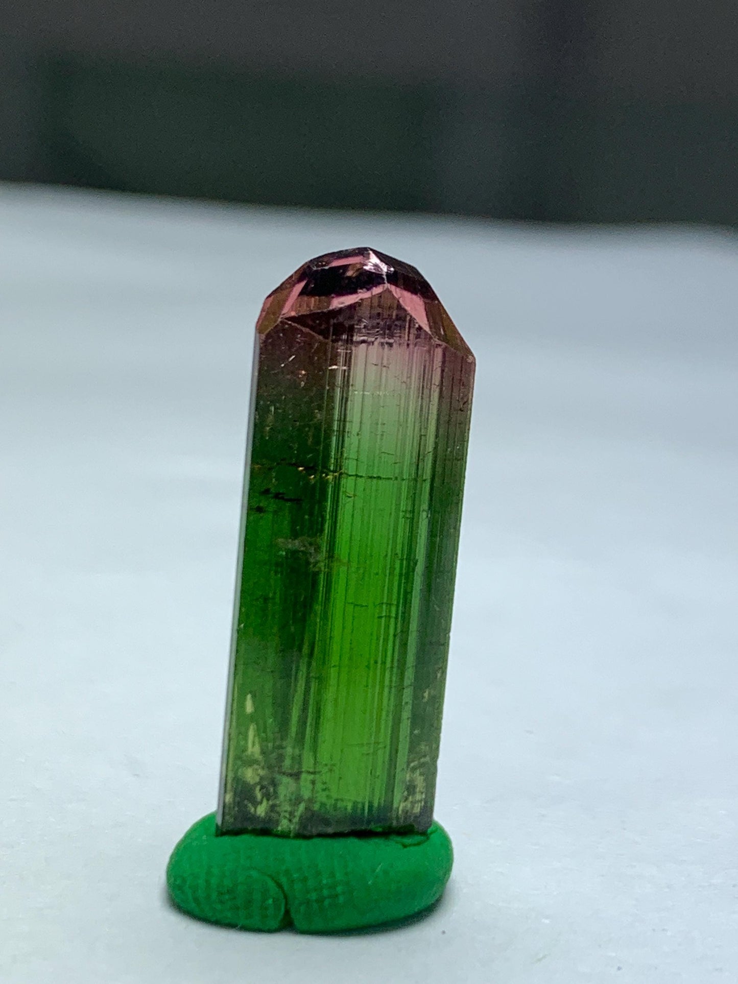 15.60 CTs bi colour terminated tourmaline crystal