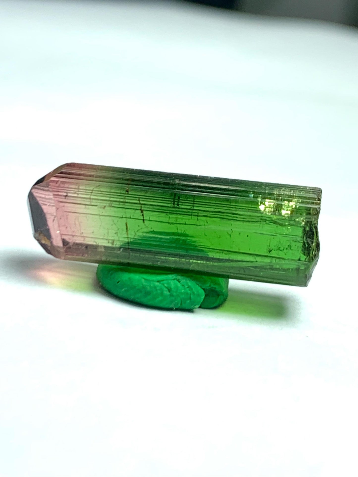 15.60 CTs bi colour terminated tourmaline crystal