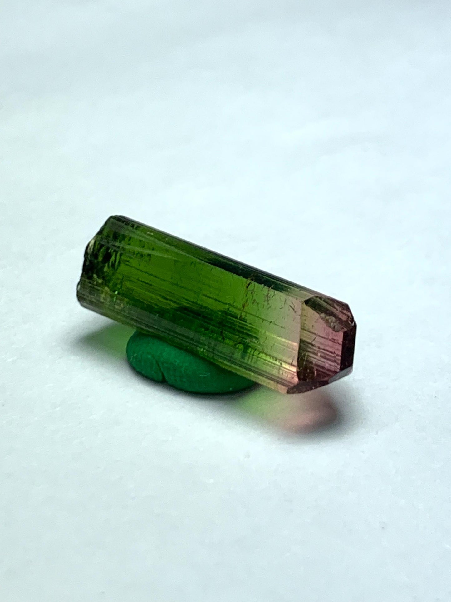 15.60 CTs bi colour terminated tourmaline crystal