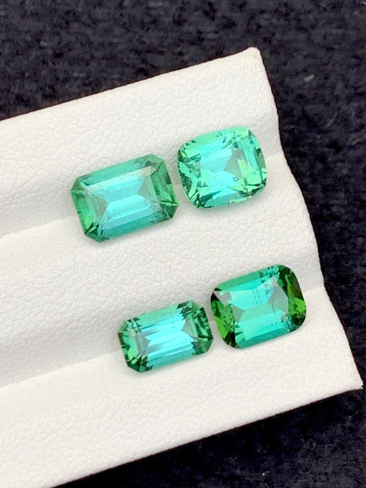 7.60 CTs mint green tourmaline lot natural