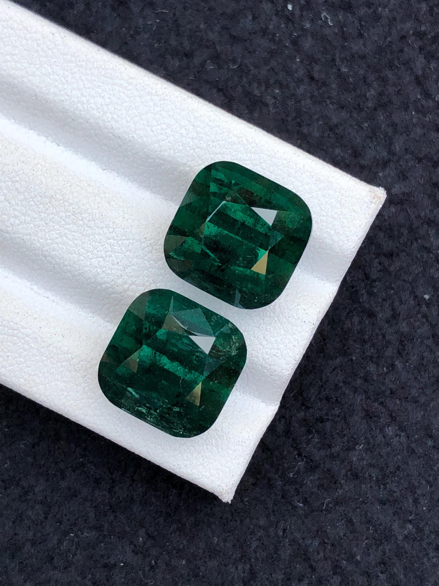 23.50 CTs big size dark green tourmaline pair natural