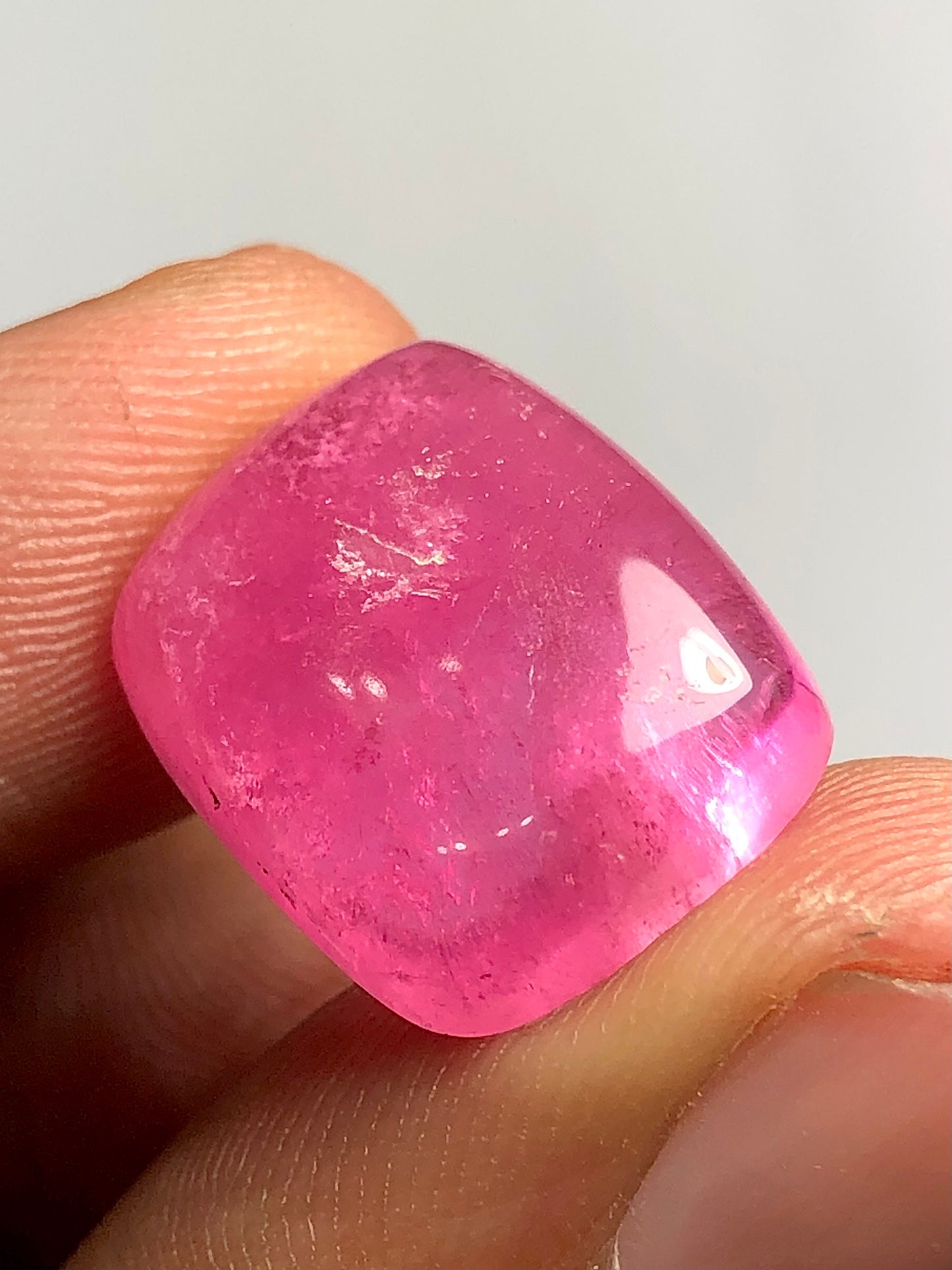 Rose pink tourmaline cabochon 12.70 carat