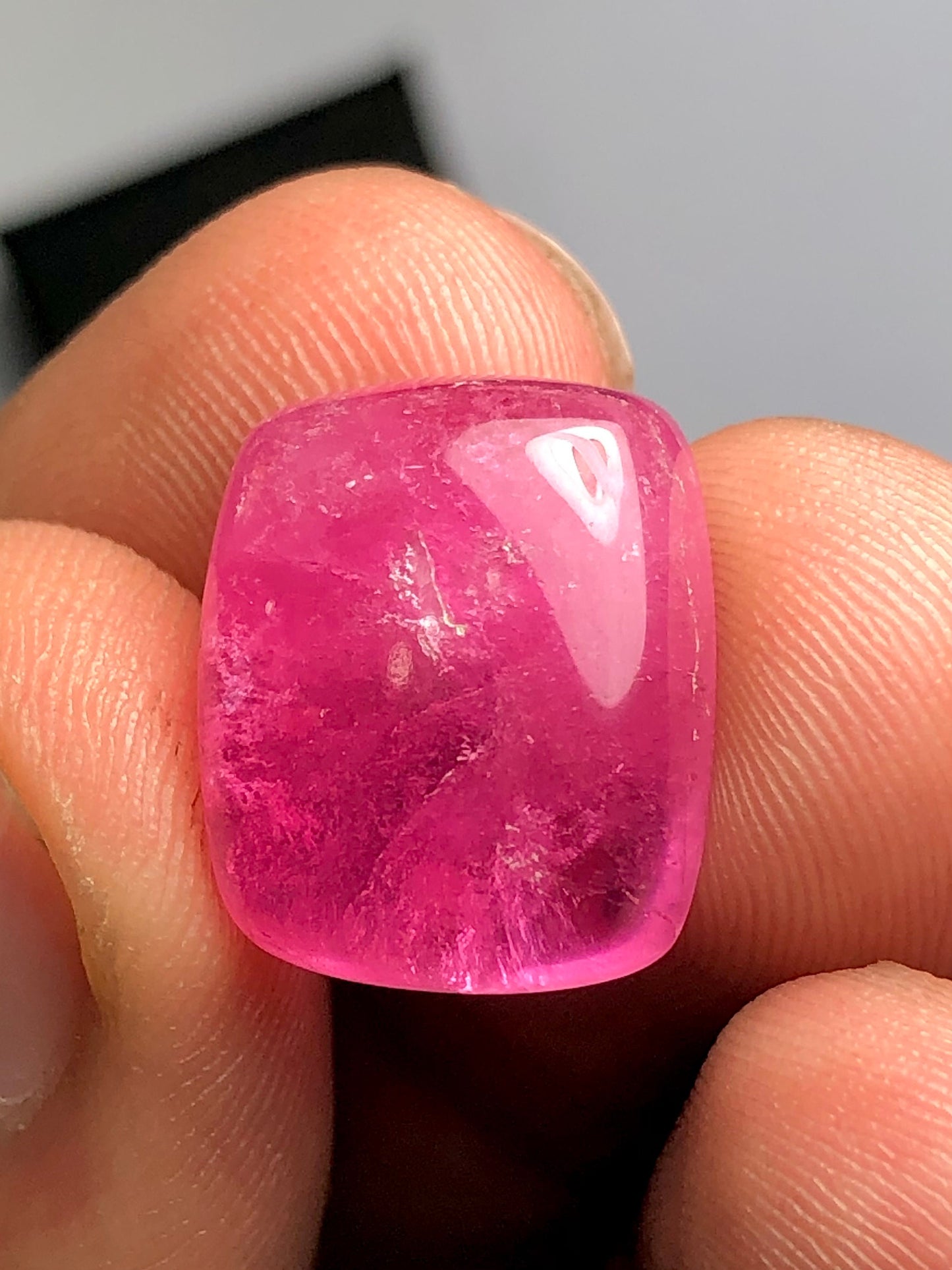 Rose pink tourmaline cabochon 12.70 carat