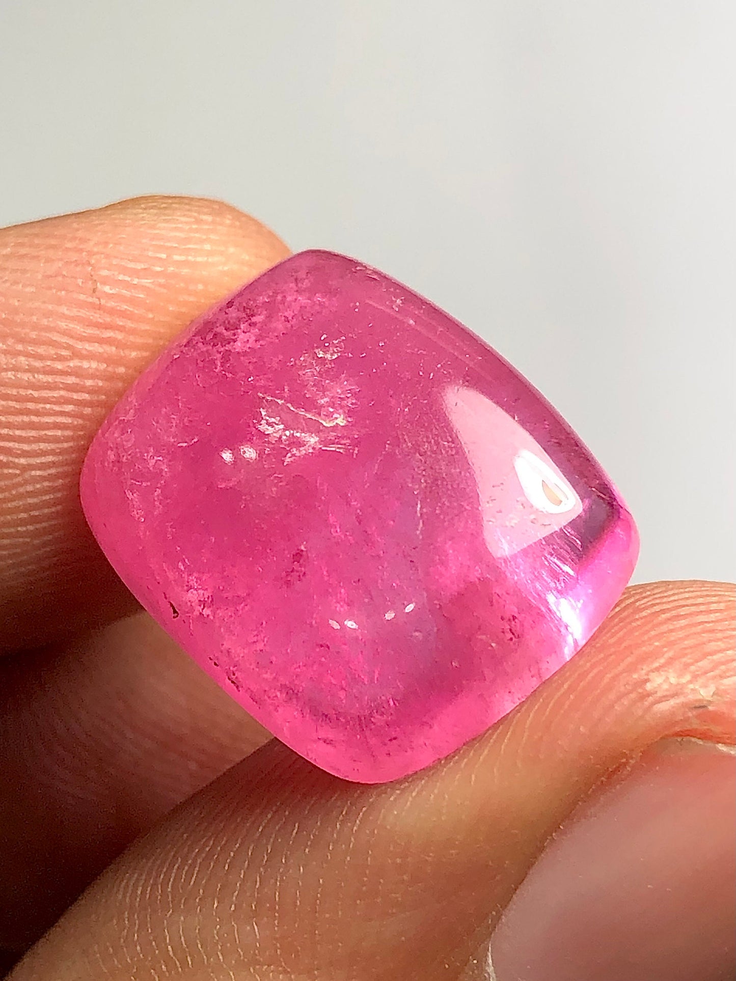 Rose pink tourmaline cabochon 12.70 carat