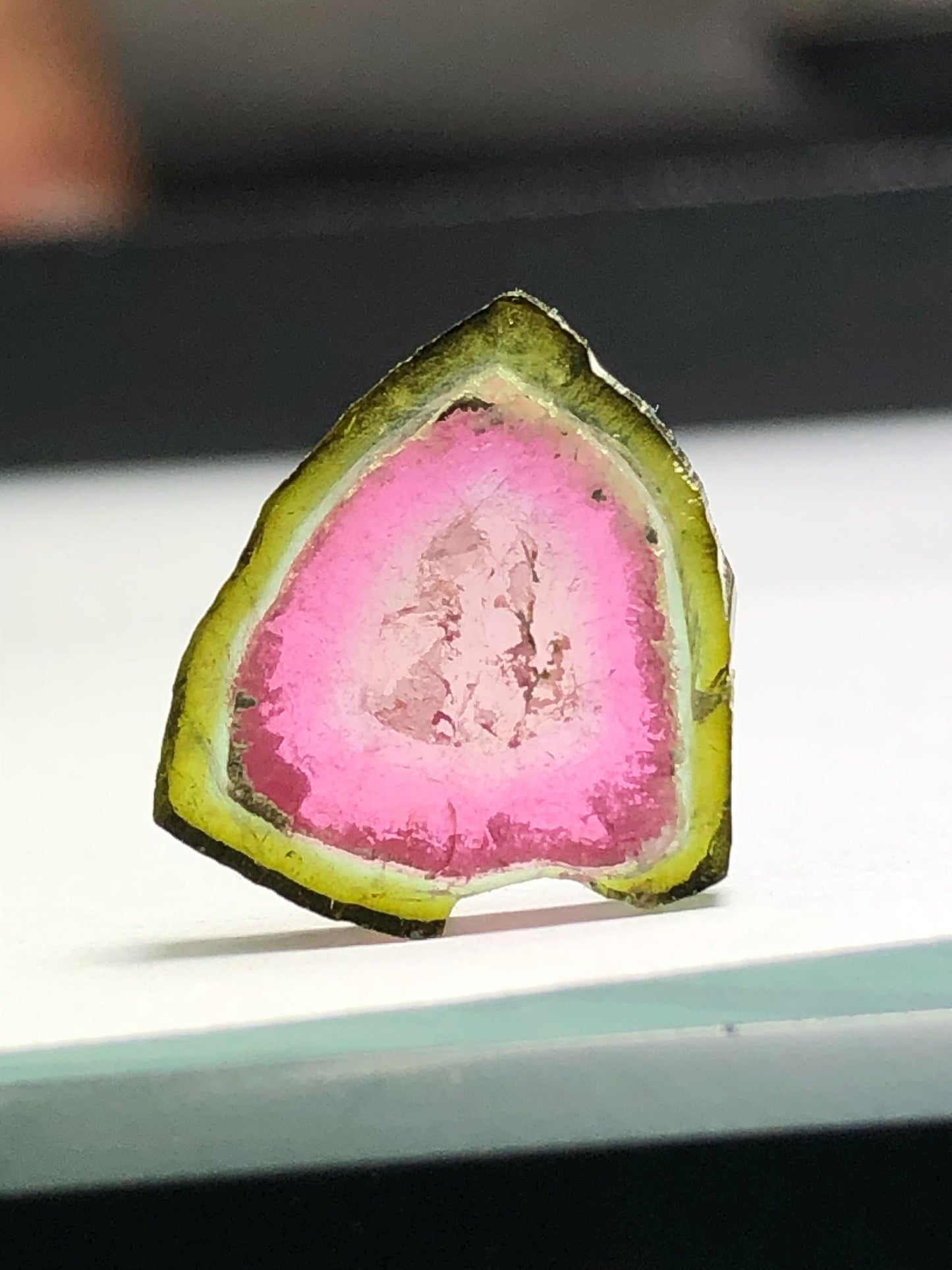 6.90 CTs watermelon tourmaline slice