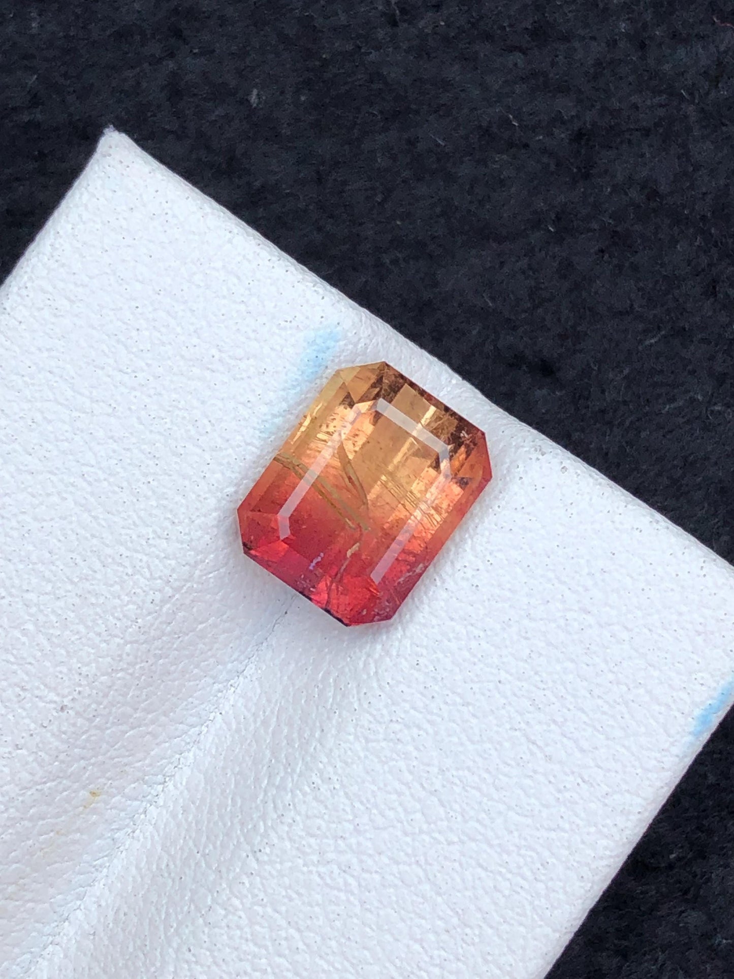 3.30 CTs unique bi colour tourmaline 9*7*5.5mm