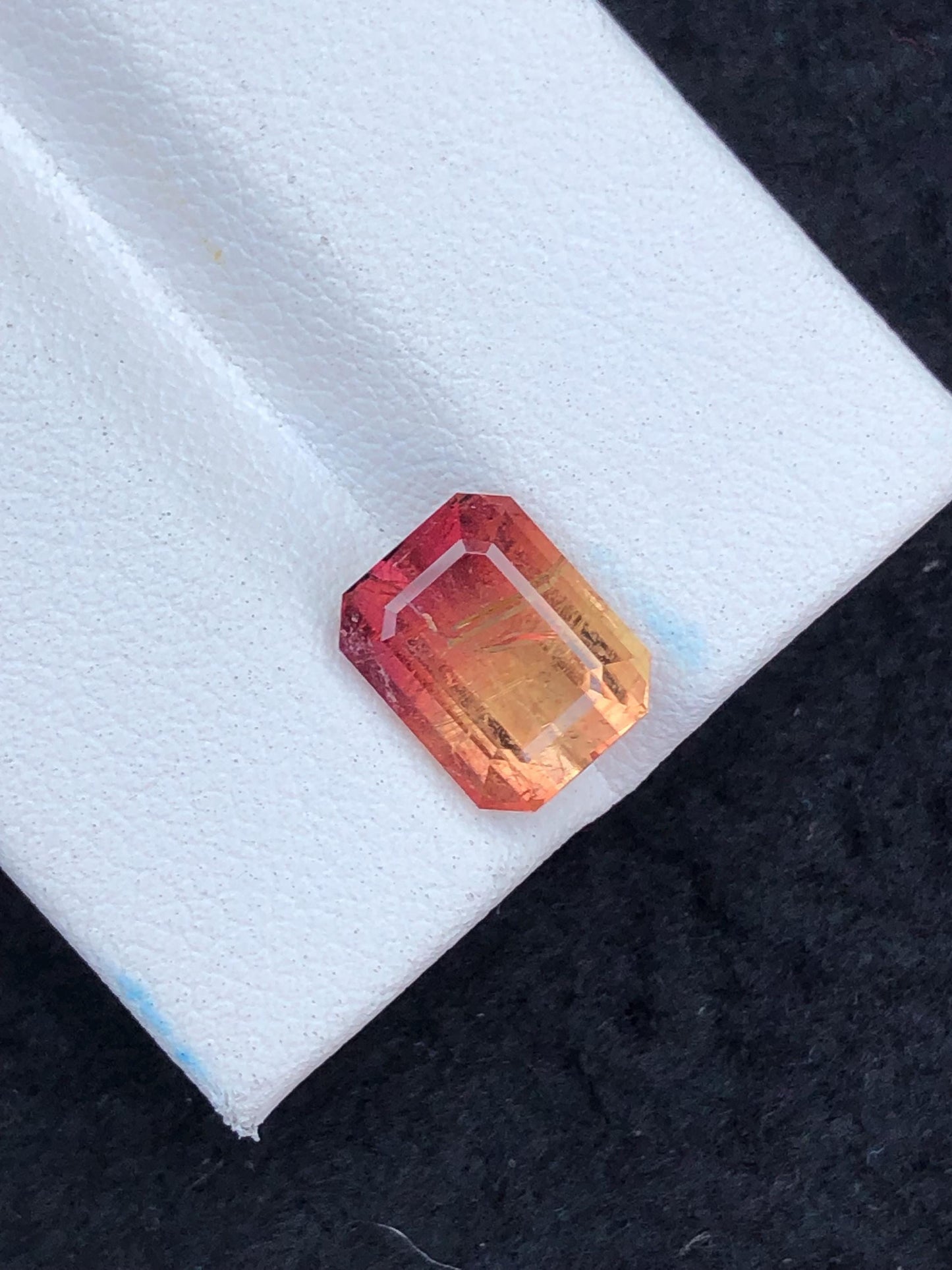 3.30 CTs unique bi colour tourmaline 9*7*5.5mm