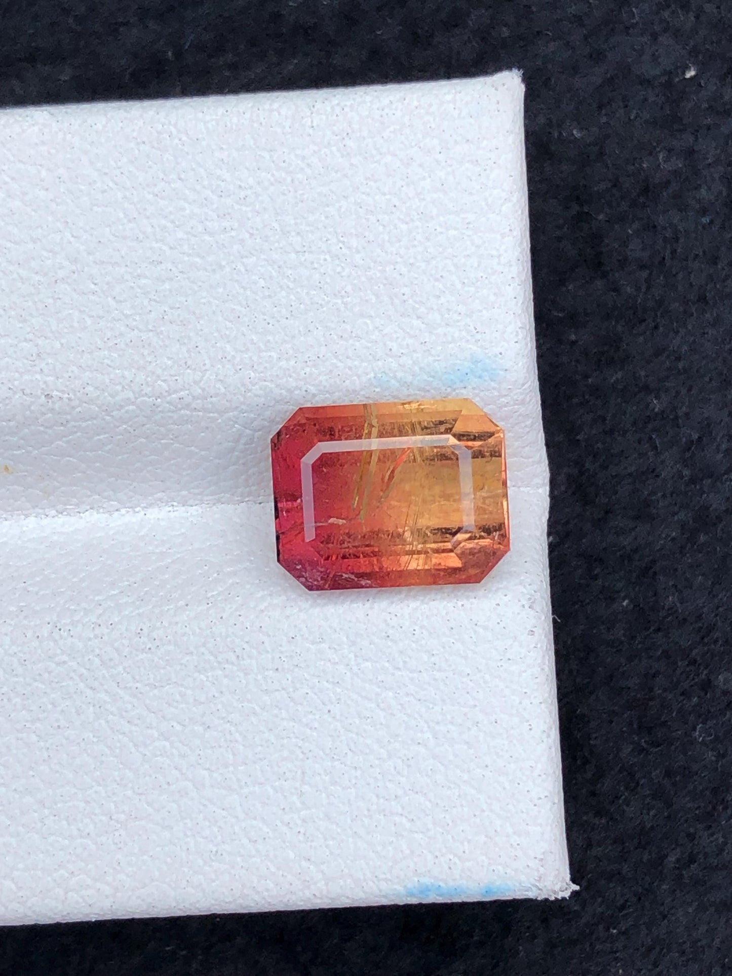 3.30 CTs unique bi colour tourmaline 9*7*5.5mm