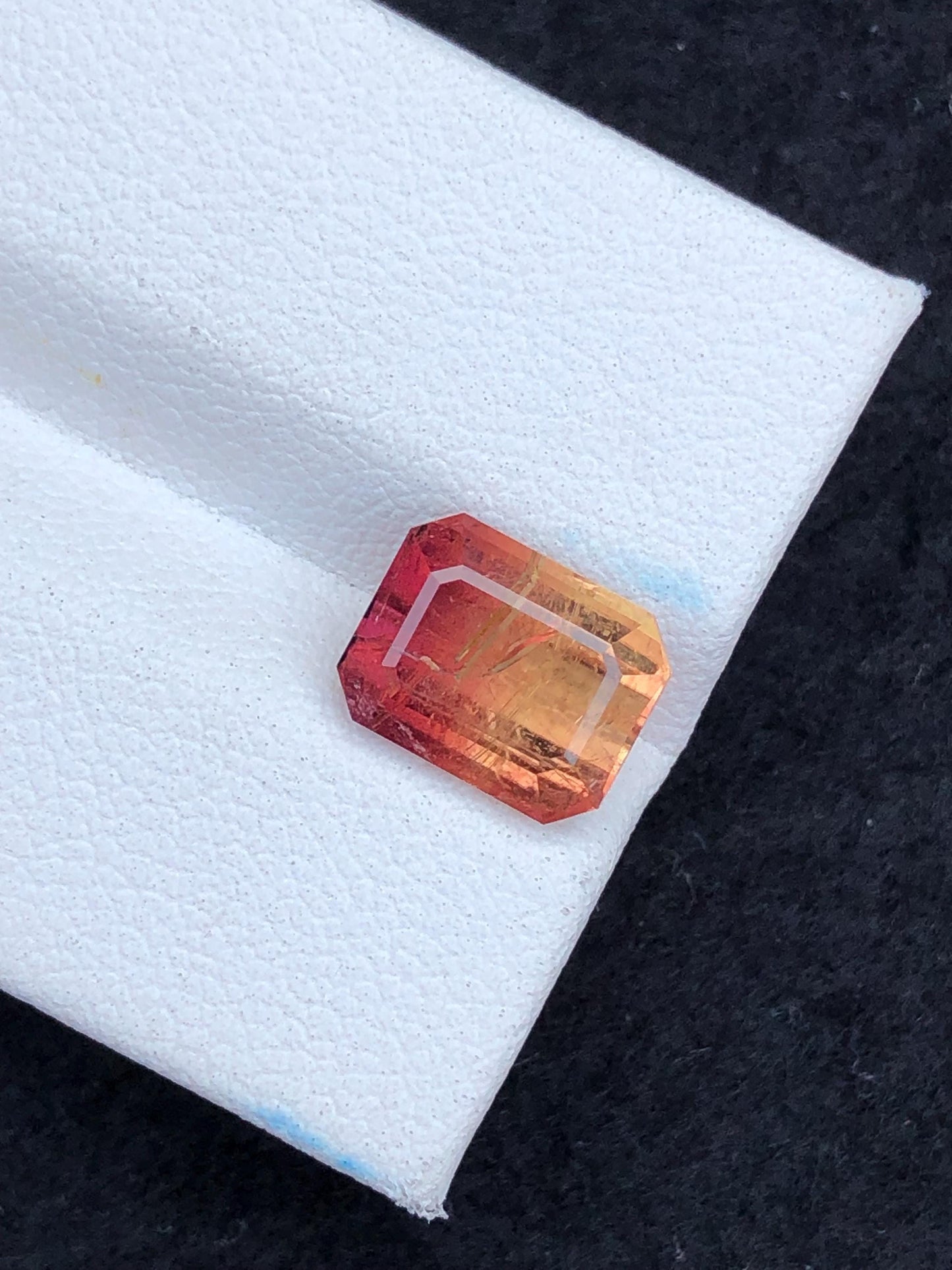 3.30 CTs unique bi colour tourmaline 9*7*5.5mm