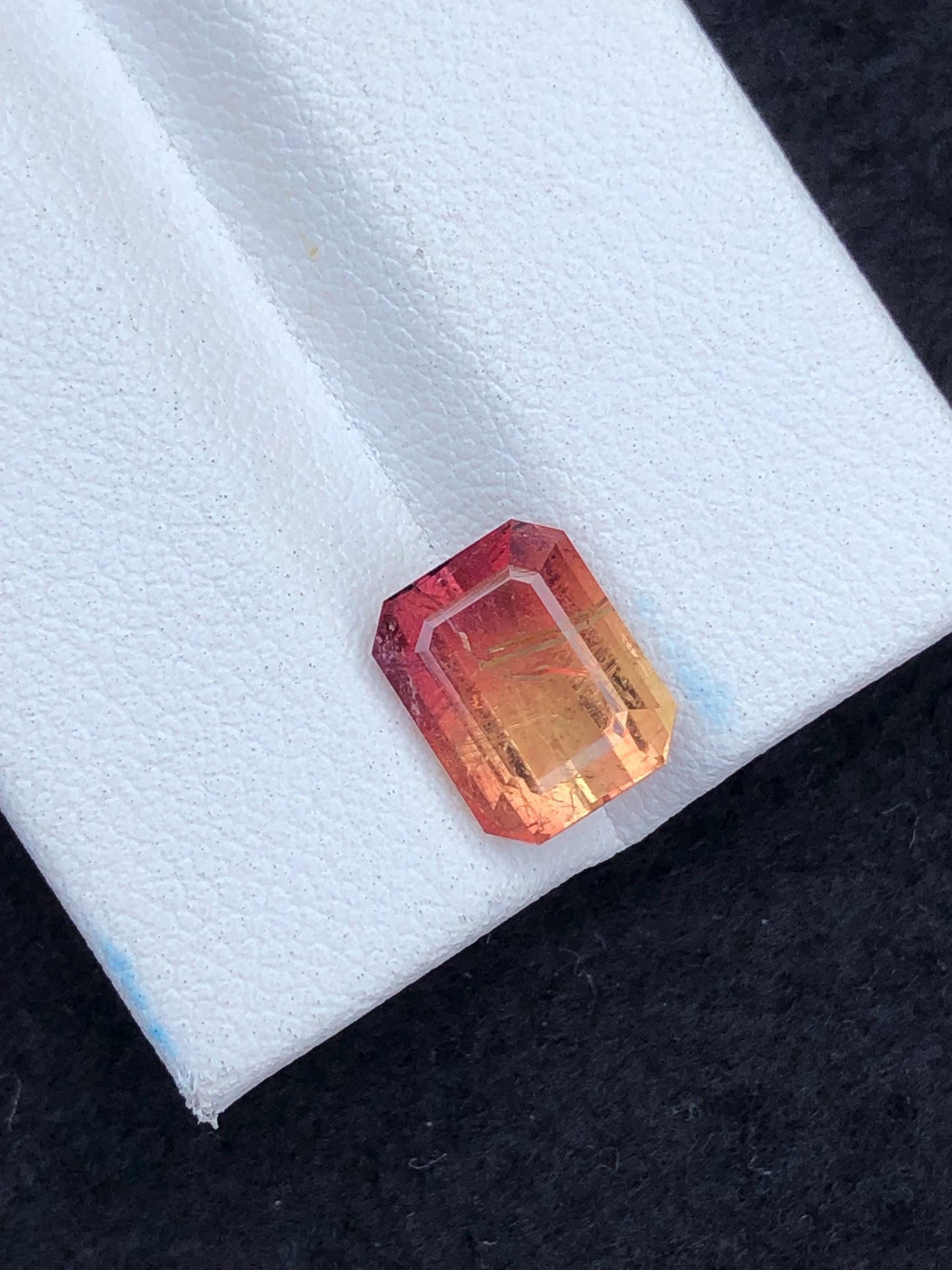 3.30 CTs unique bi colour tourmaline 9*7*5.5mm