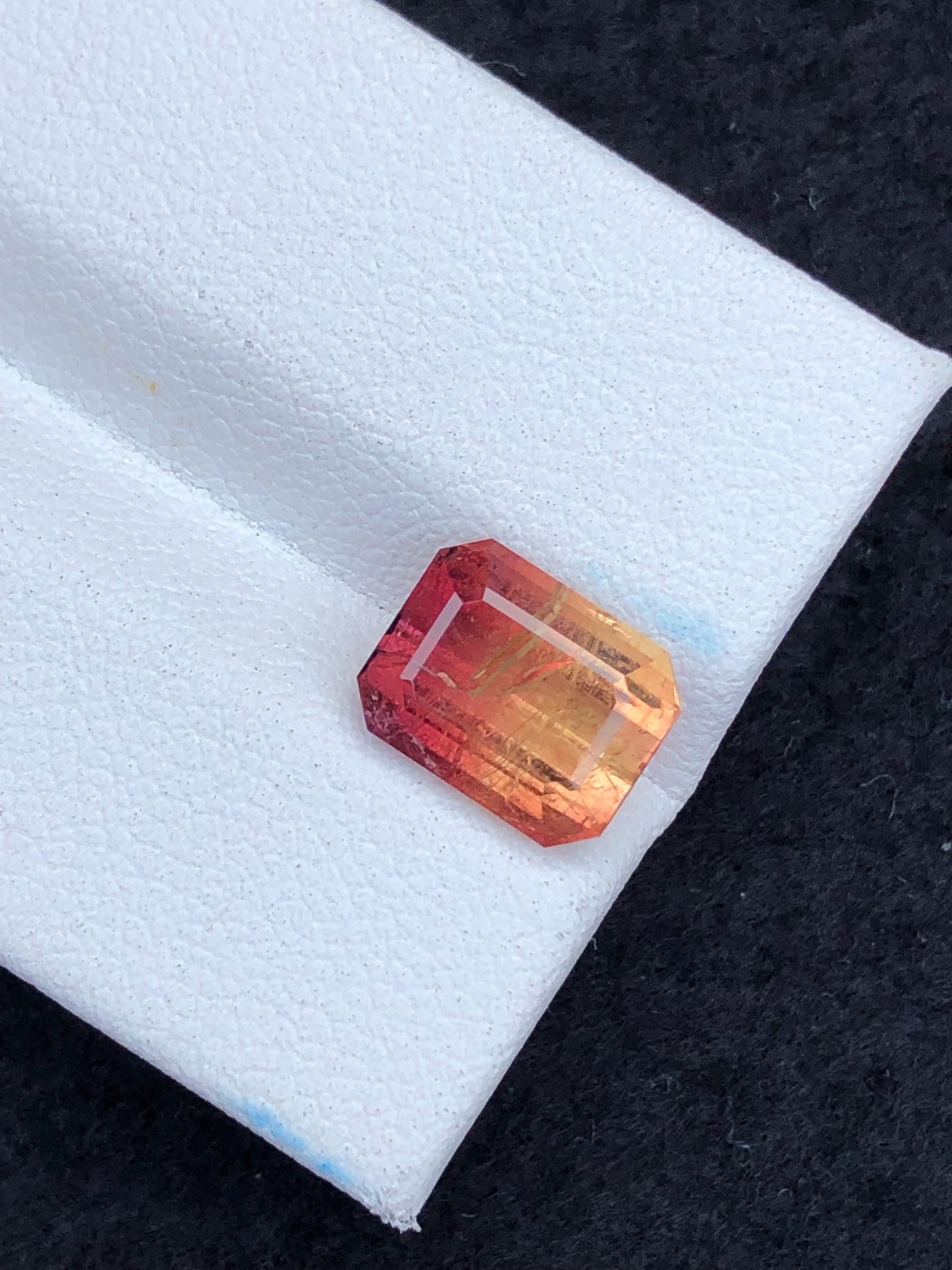 3.30 CTs unique bi colour tourmaline 9*7*5.5mm