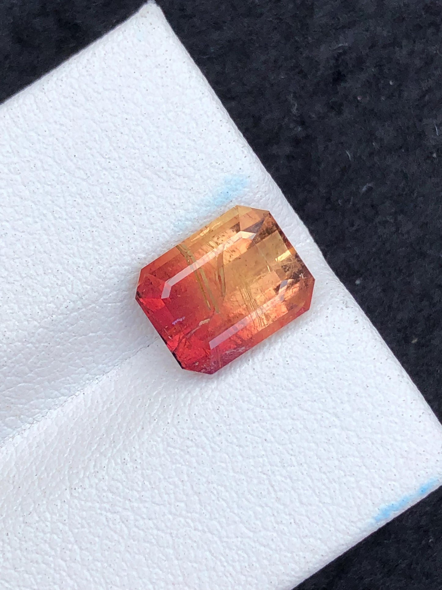 3.30 CTs unique bi colour tourmaline 9*7*5.5mm