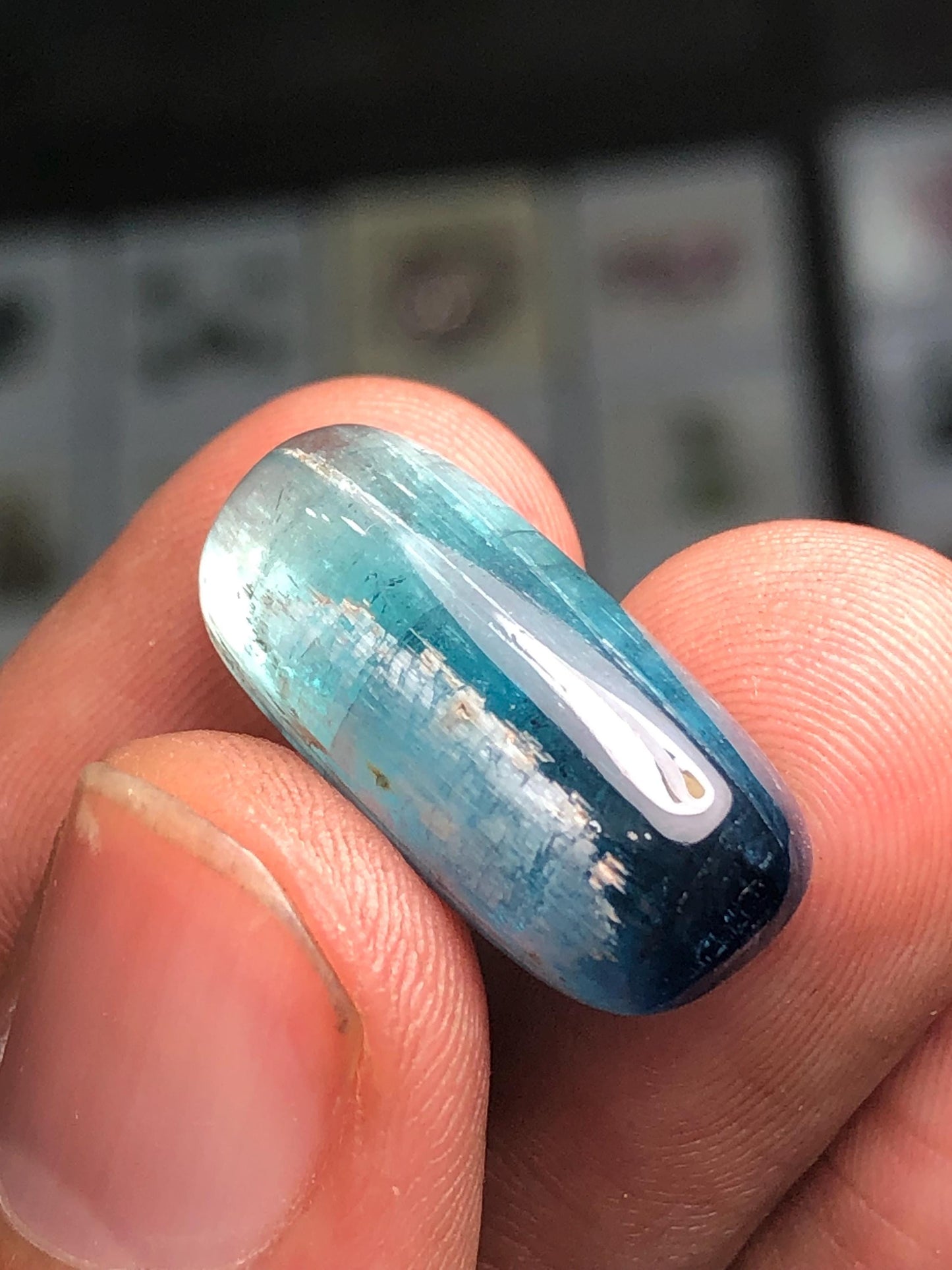 16 ct natural blue tourmaline cabochon