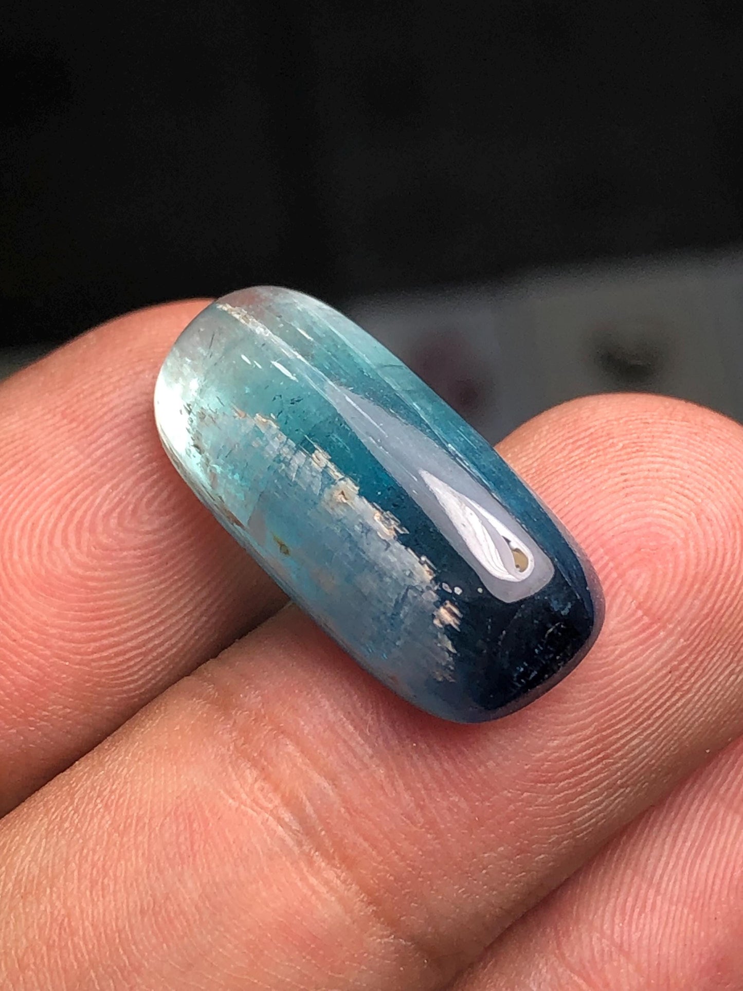 16 ct natural blue tourmaline cabochon