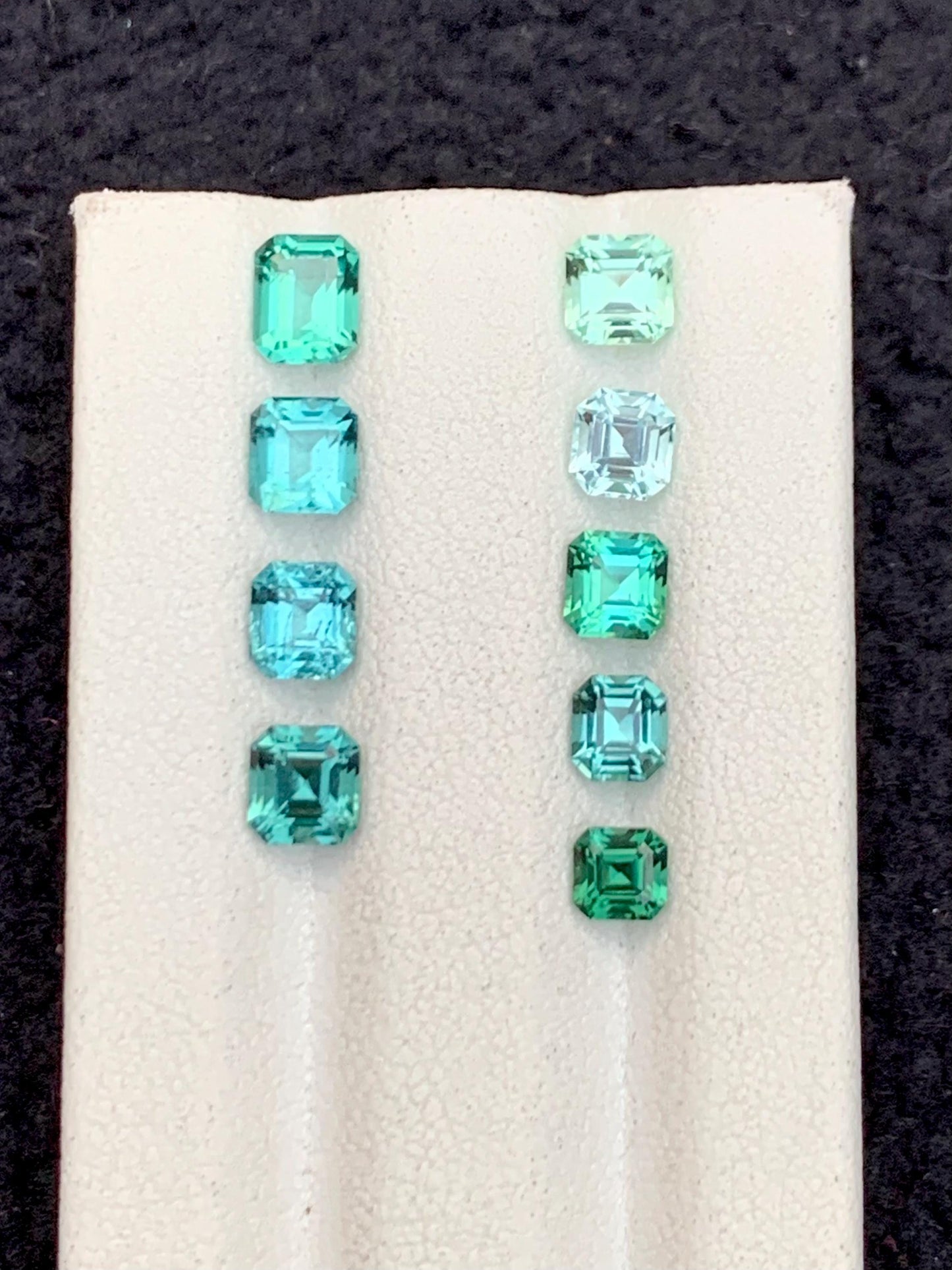 4.45 CTs blue & green tourmaline faceted lot natural