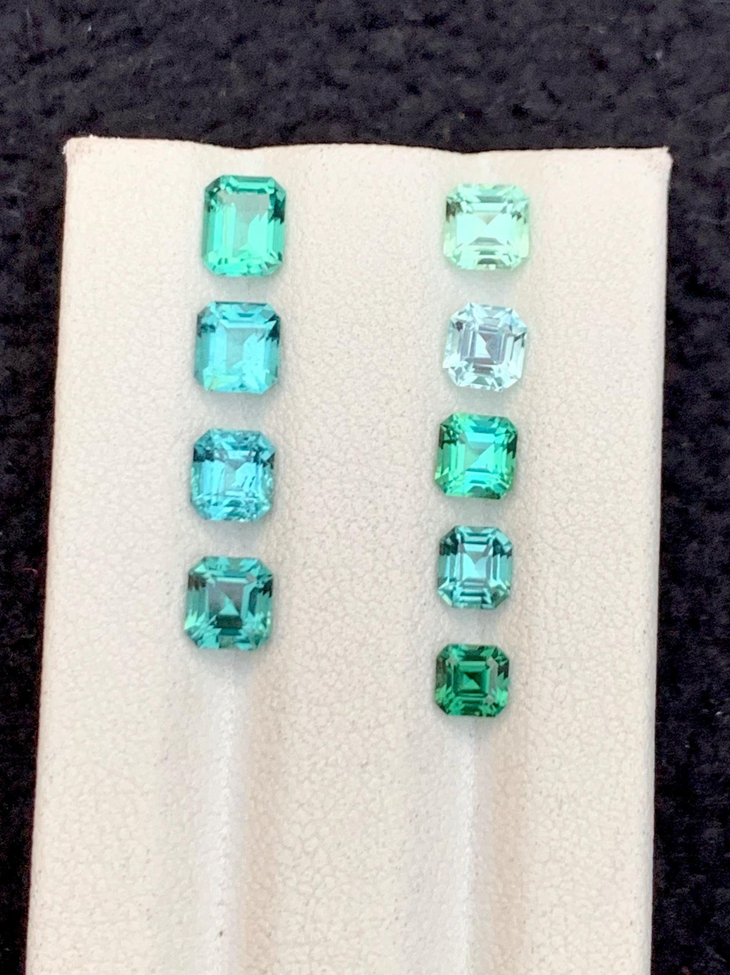 4.45 CTs blue & green tourmaline faceted lot natural