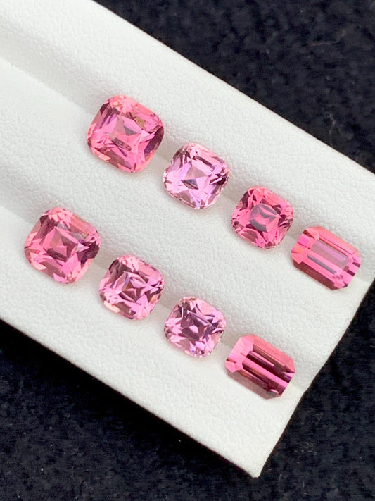 9.90 cts bright pink tourmaline pairs natural