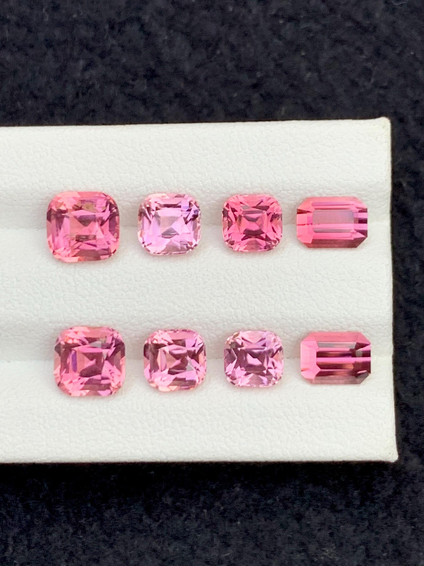 9.90 cts bright pink tourmaline pairs natural