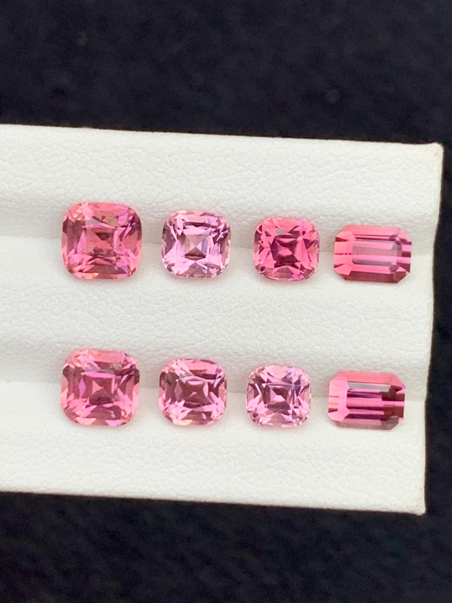 9.90 cts bright pink tourmaline pairs natural