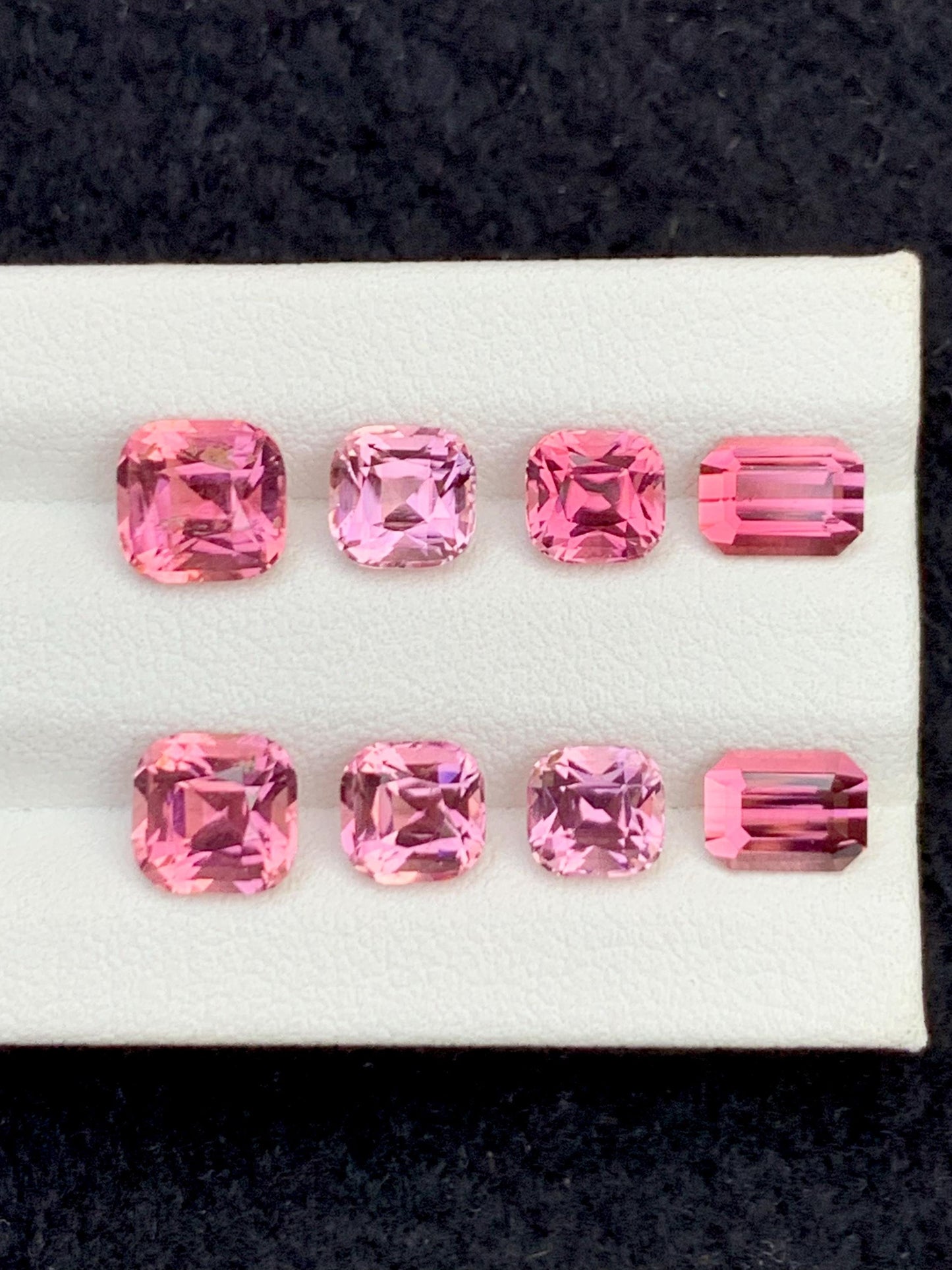 9.90 cts bright pink tourmaline pairs natural