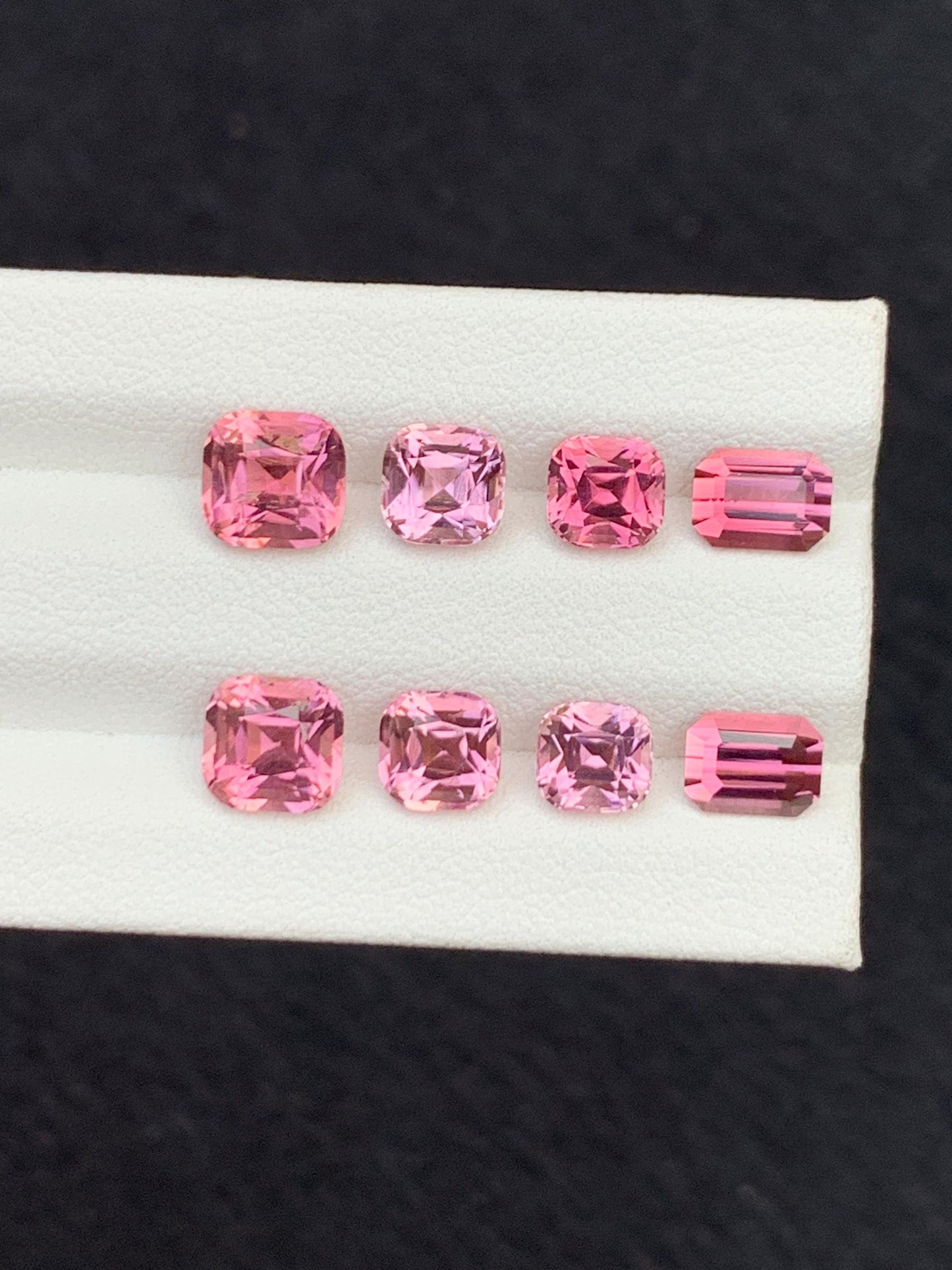 9.90 cts bright pink tourmaline pairs natural