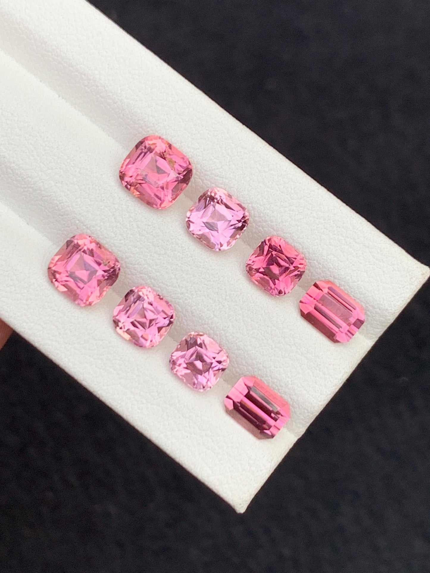 9.90 cts bright pink tourmaline pairs natural