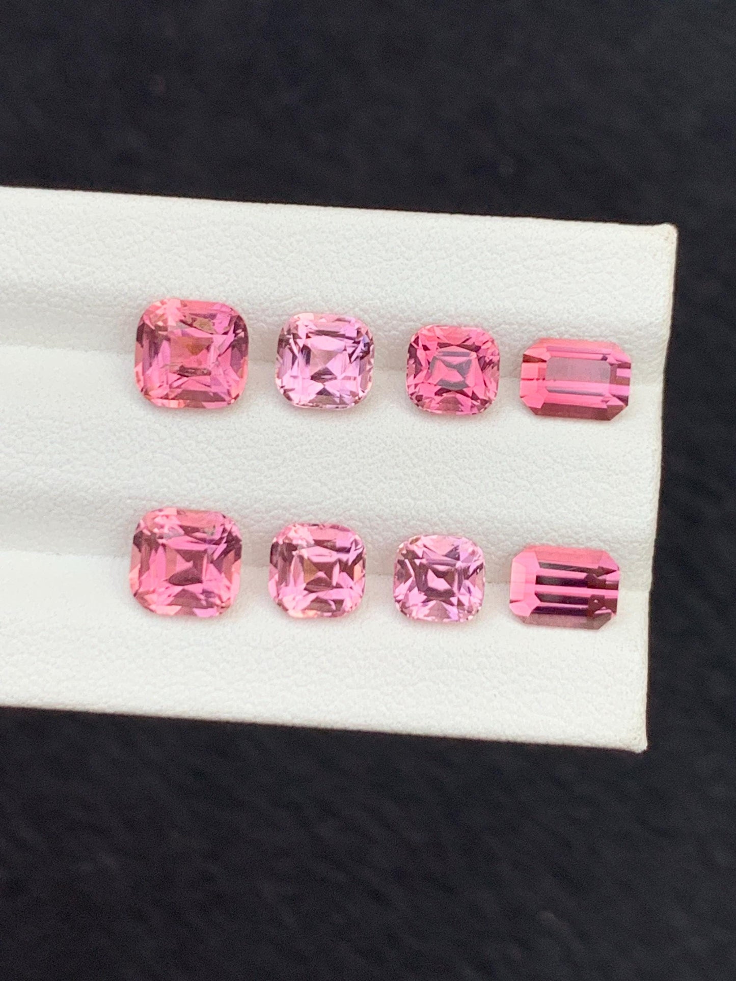 9.90 cts bright pink tourmaline pairs natural