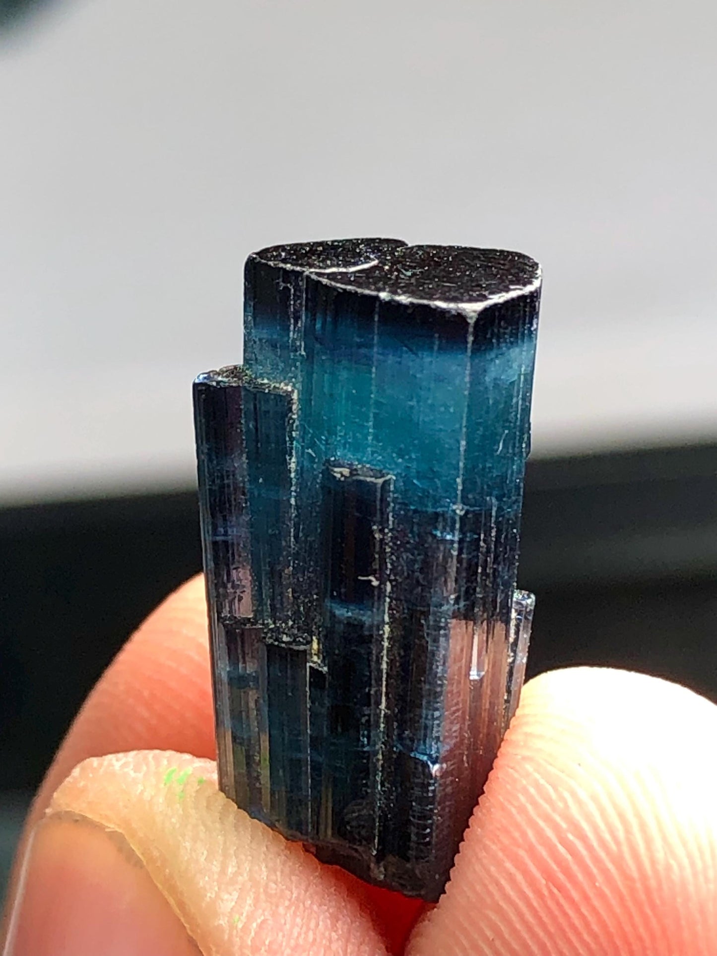 14 carat ink blue tourmaline crystal