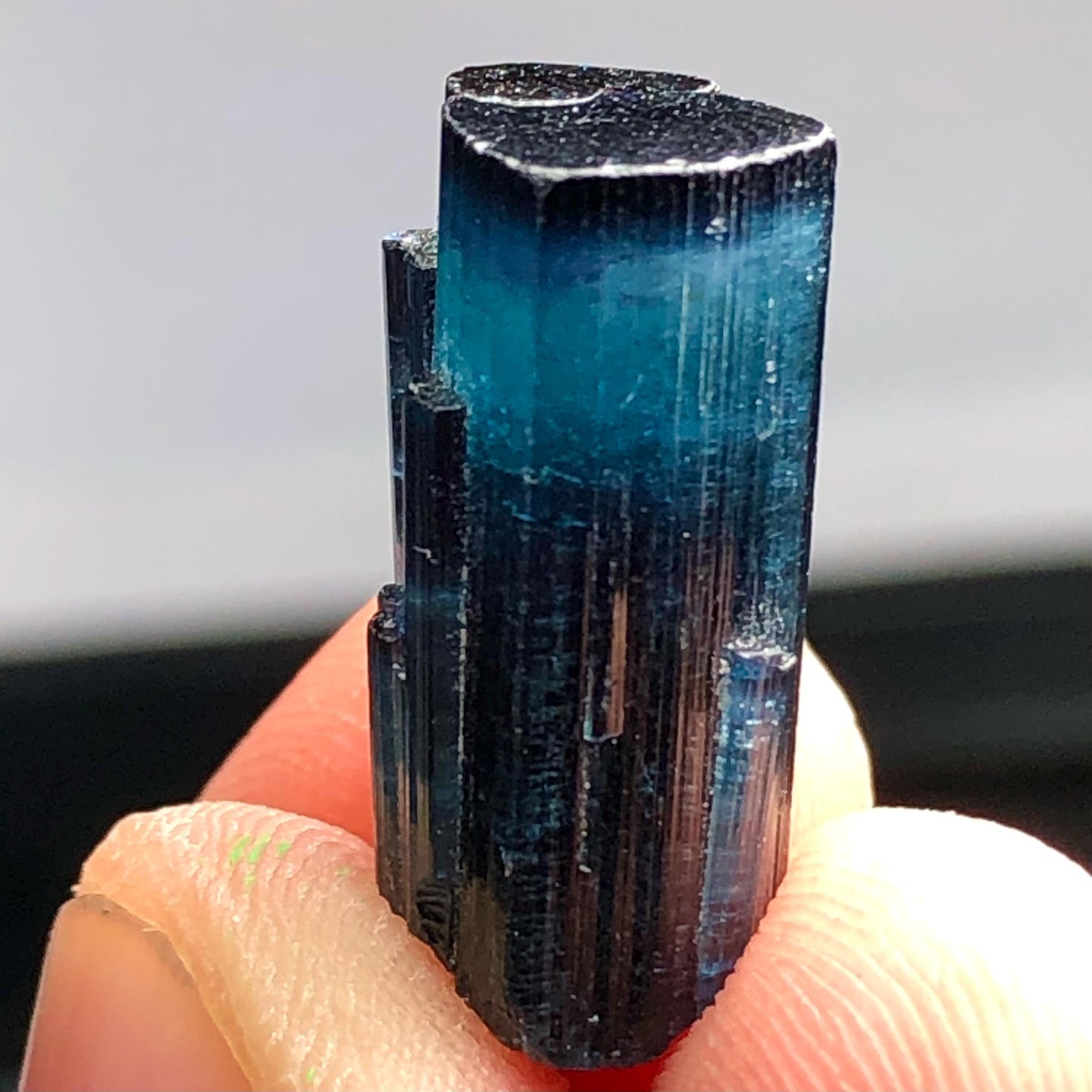 14 carat ink blue tourmaline crystal