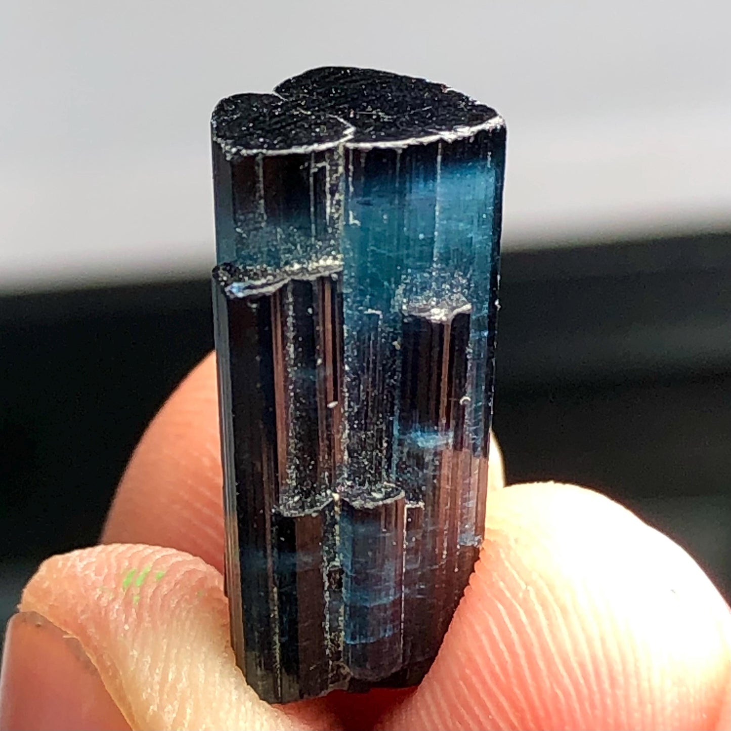 14 carat ink blue tourmaline crystal