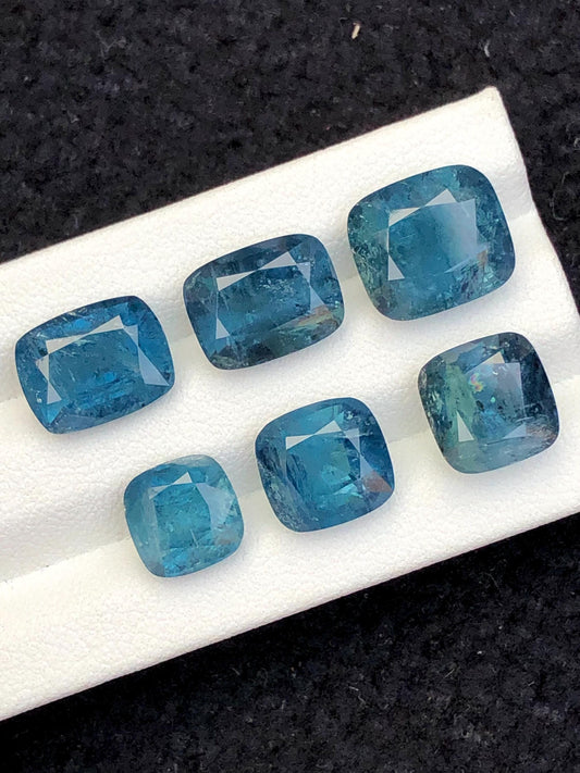 28.70 ct blue tourmaline lot 9*8*6mm to 12*10*7mm