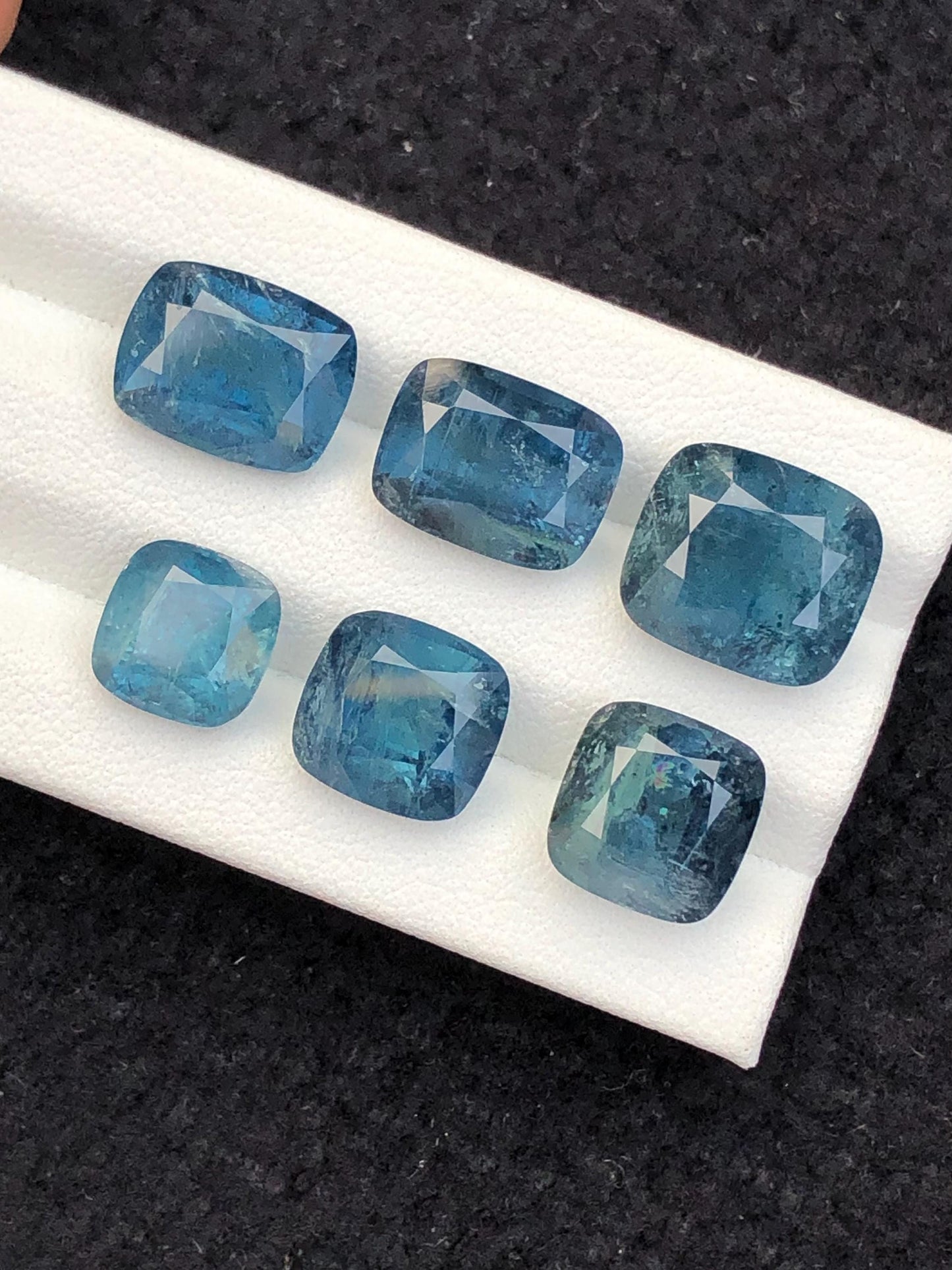 28.70 ct blue tourmaline lot 9*8*6mm to 12*10*7mm