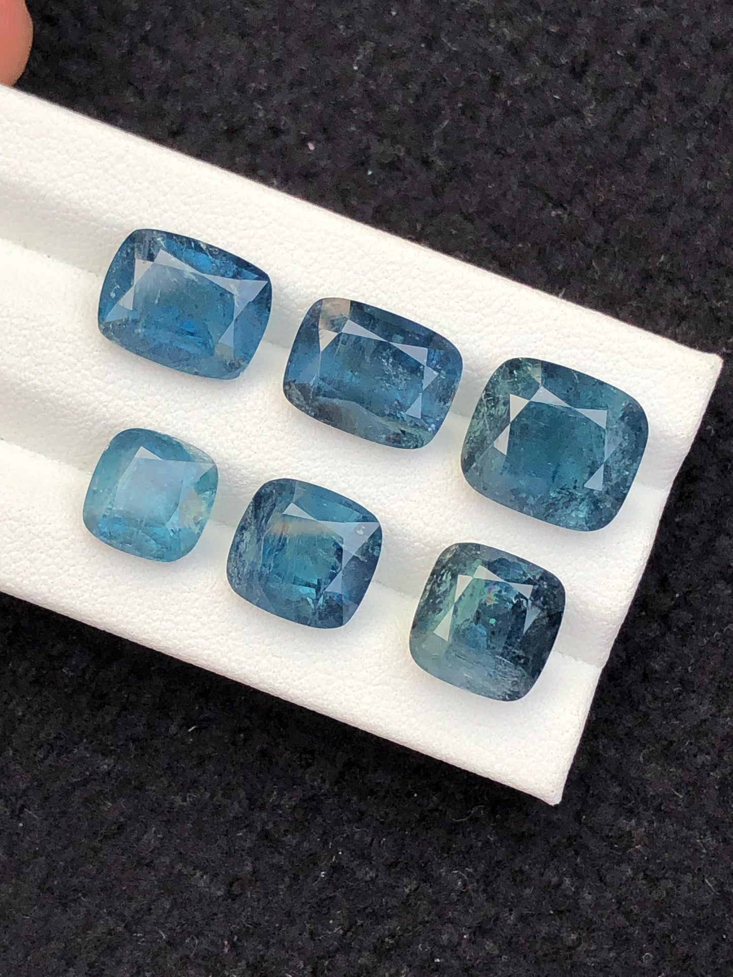 28.70 ct blue tourmaline lot 9*8*6mm to 12*10*7mm