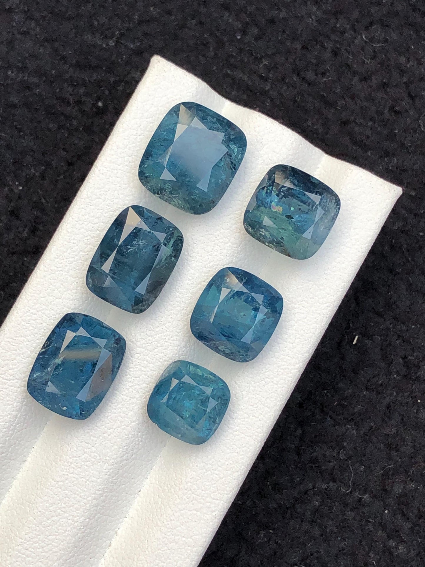 28.70 ct blue tourmaline lot 9*8*6mm to 12*10*7mm