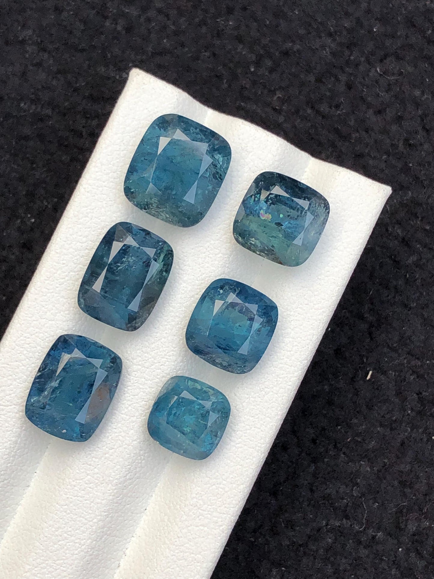 28.70 ct blue tourmaline lot 9*8*6mm to 12*10*7mm