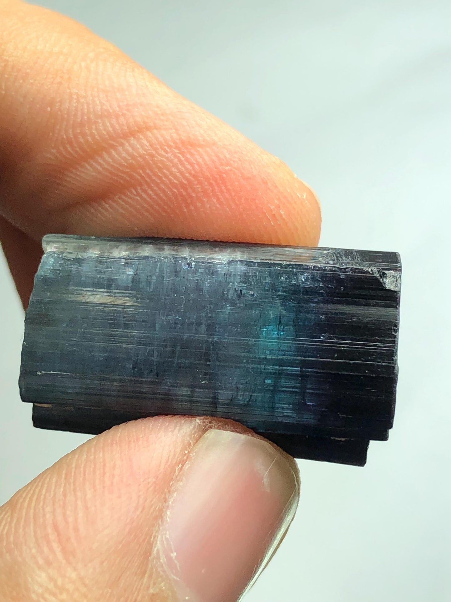 40 ct bi colour tourmaline crystals 25mm long