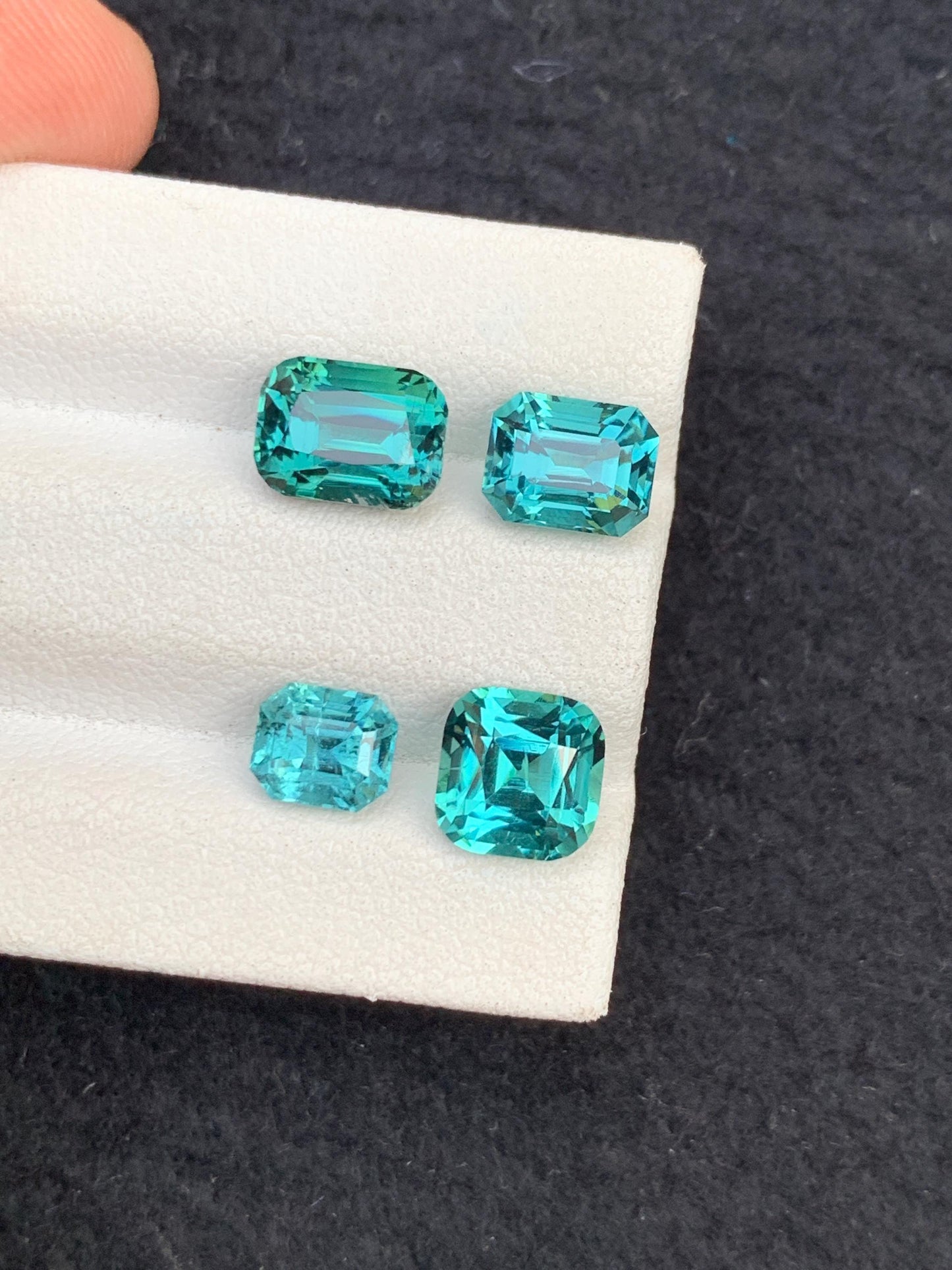 5.90 ct blue tourmaline lot 6*5*4mm to 8*6*5mm