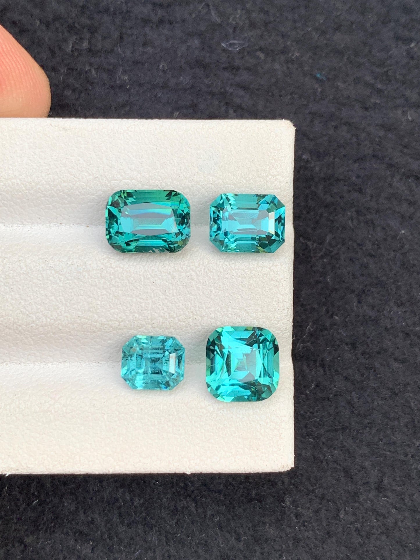 5.90 ct blue tourmaline lot 6*5*4mm to 8*6*5mm