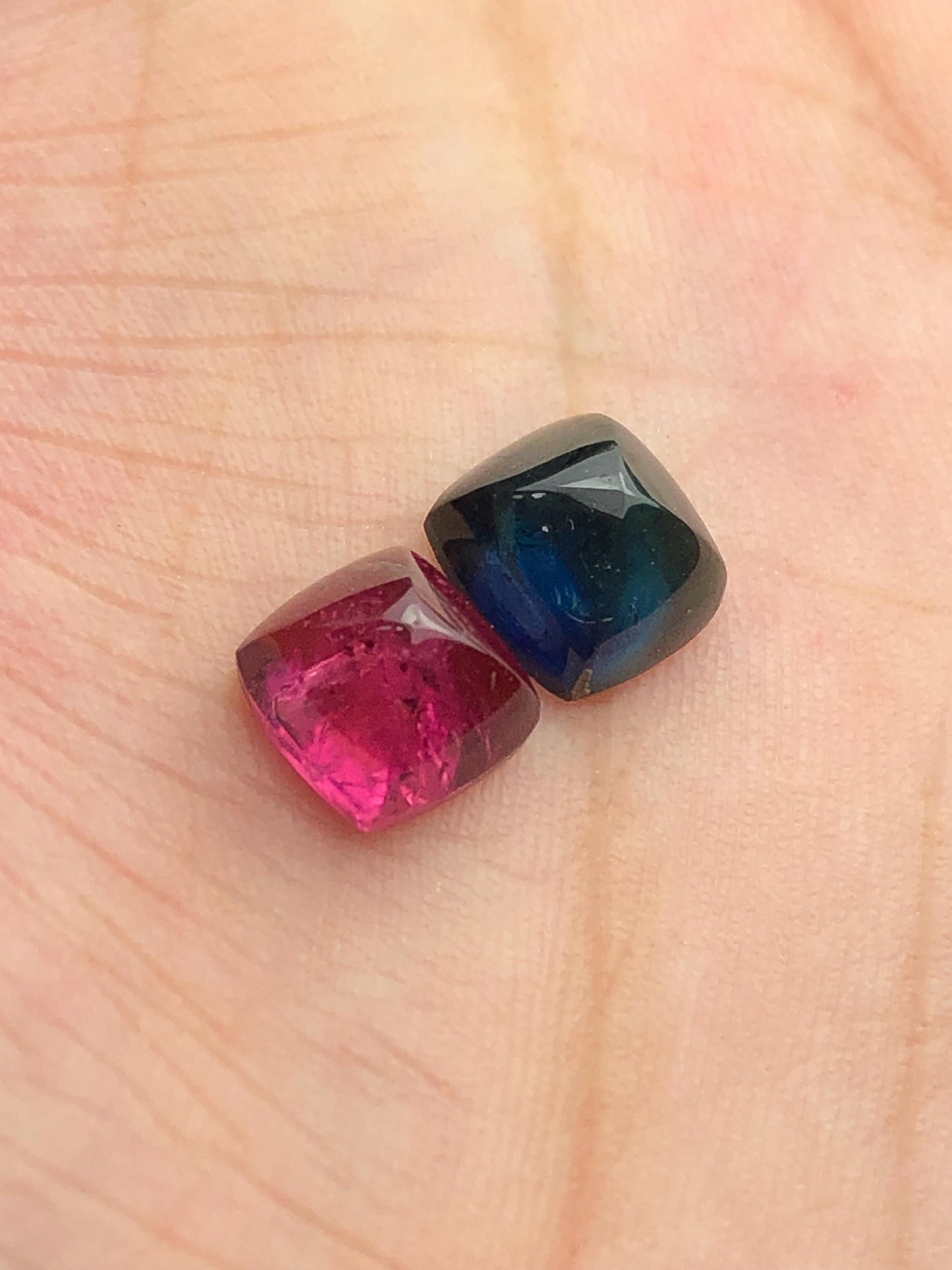 3.80 ct sugar loaf reverse pair cabochon