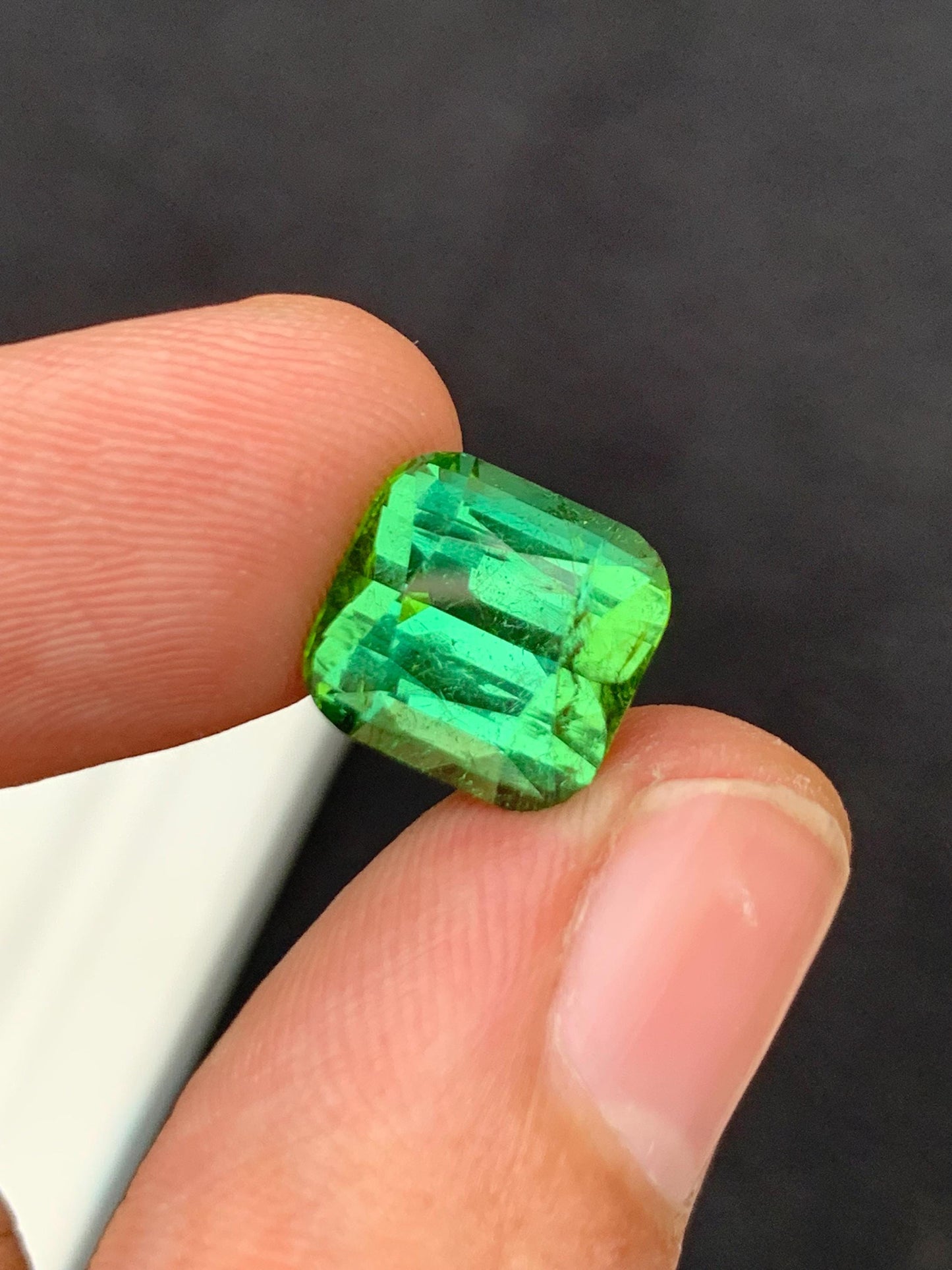 7.20 ct mint green tourmaline faceted 11*10*8mm