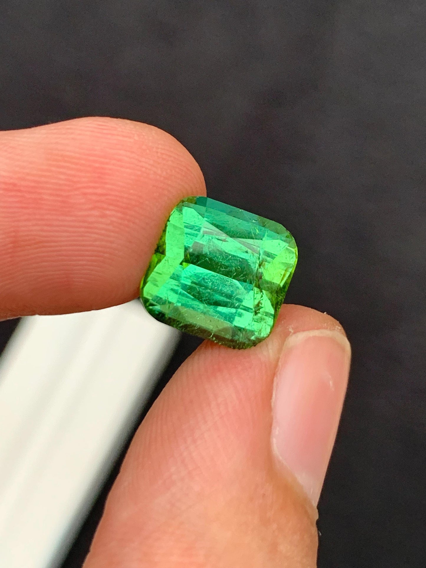 7.20 ct mint green tourmaline faceted 11*10*8mm