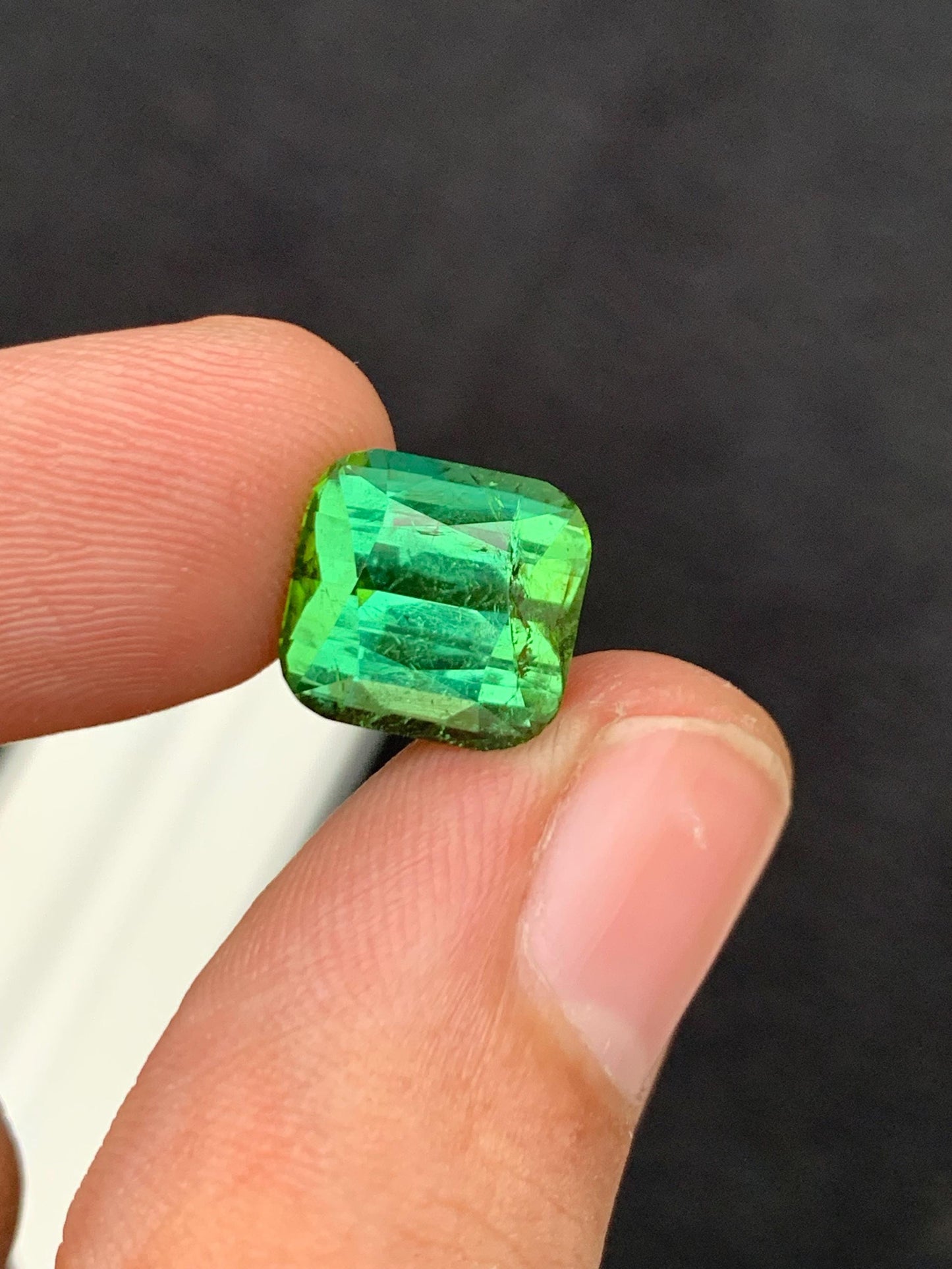 7.20 ct mint green tourmaline faceted 11*10*8mm