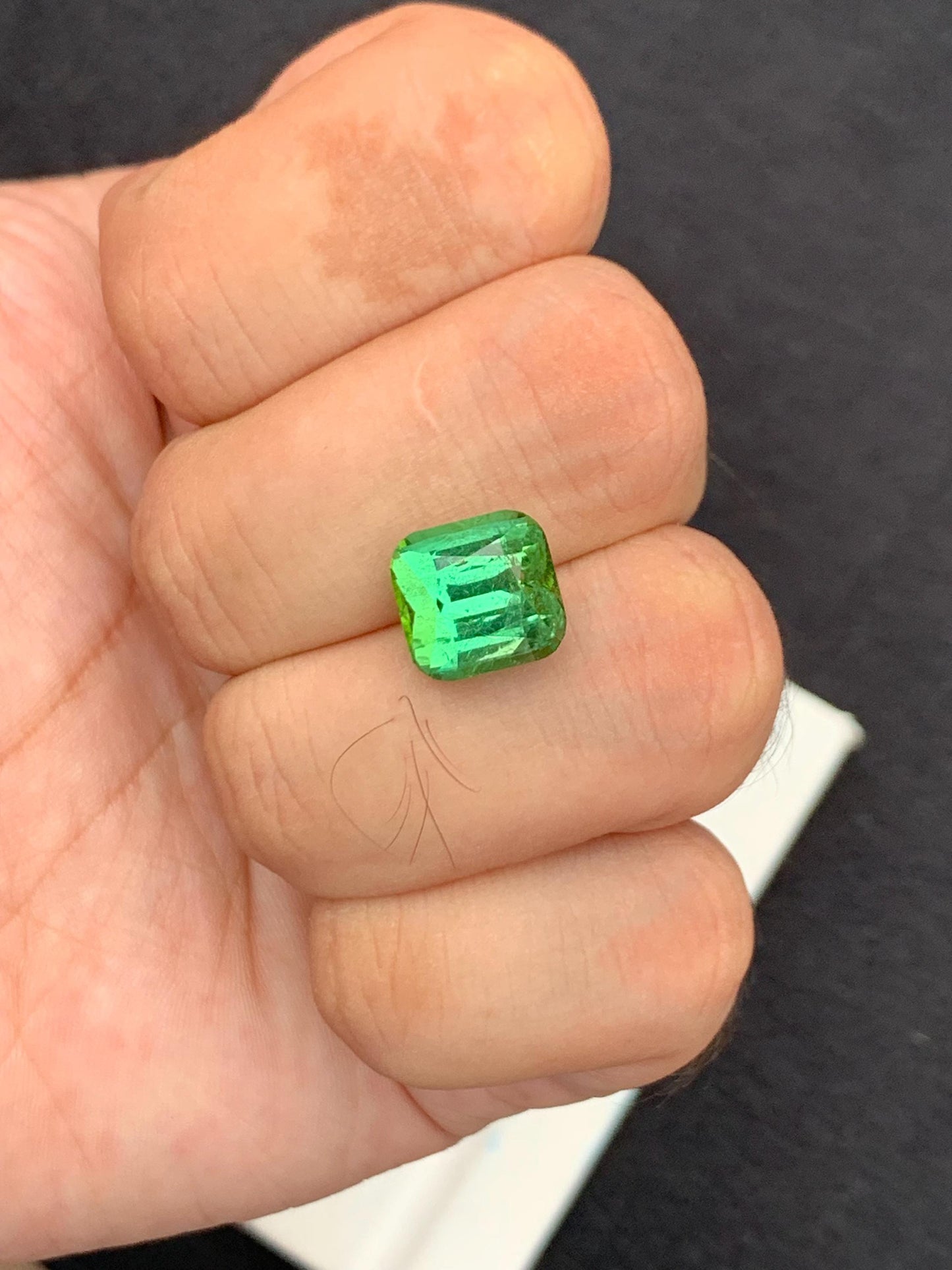 7.20 ct mint green tourmaline faceted 11*10*8mm